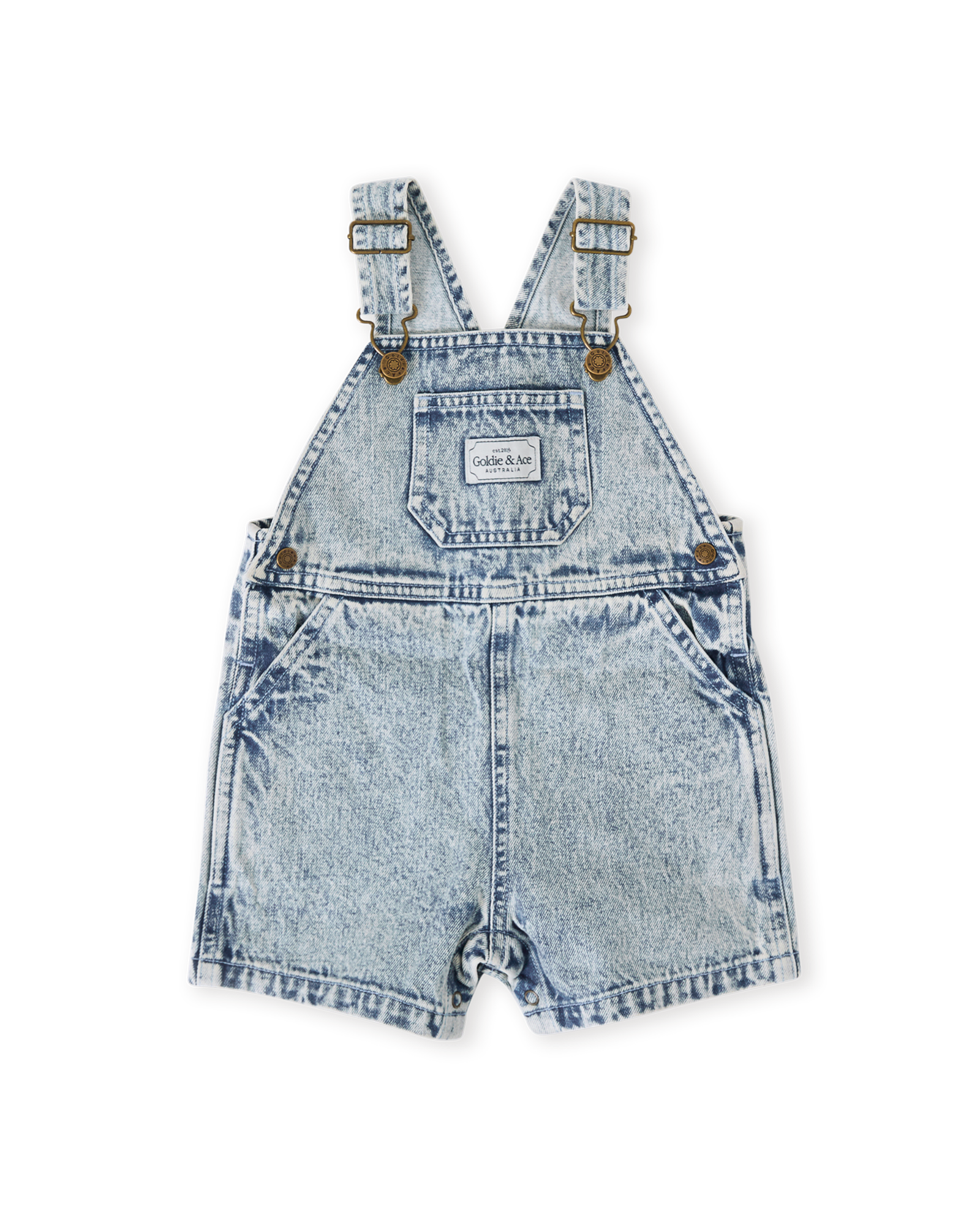GOLDIE & ACE BURTON VINTAGE WASHED DENIM OVERALLS