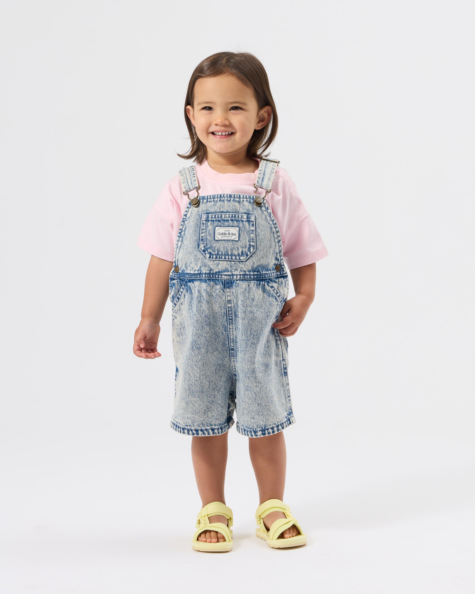 GOLDIE & ACE BURTON VINTAGE WASHED DENIM OVERALLS