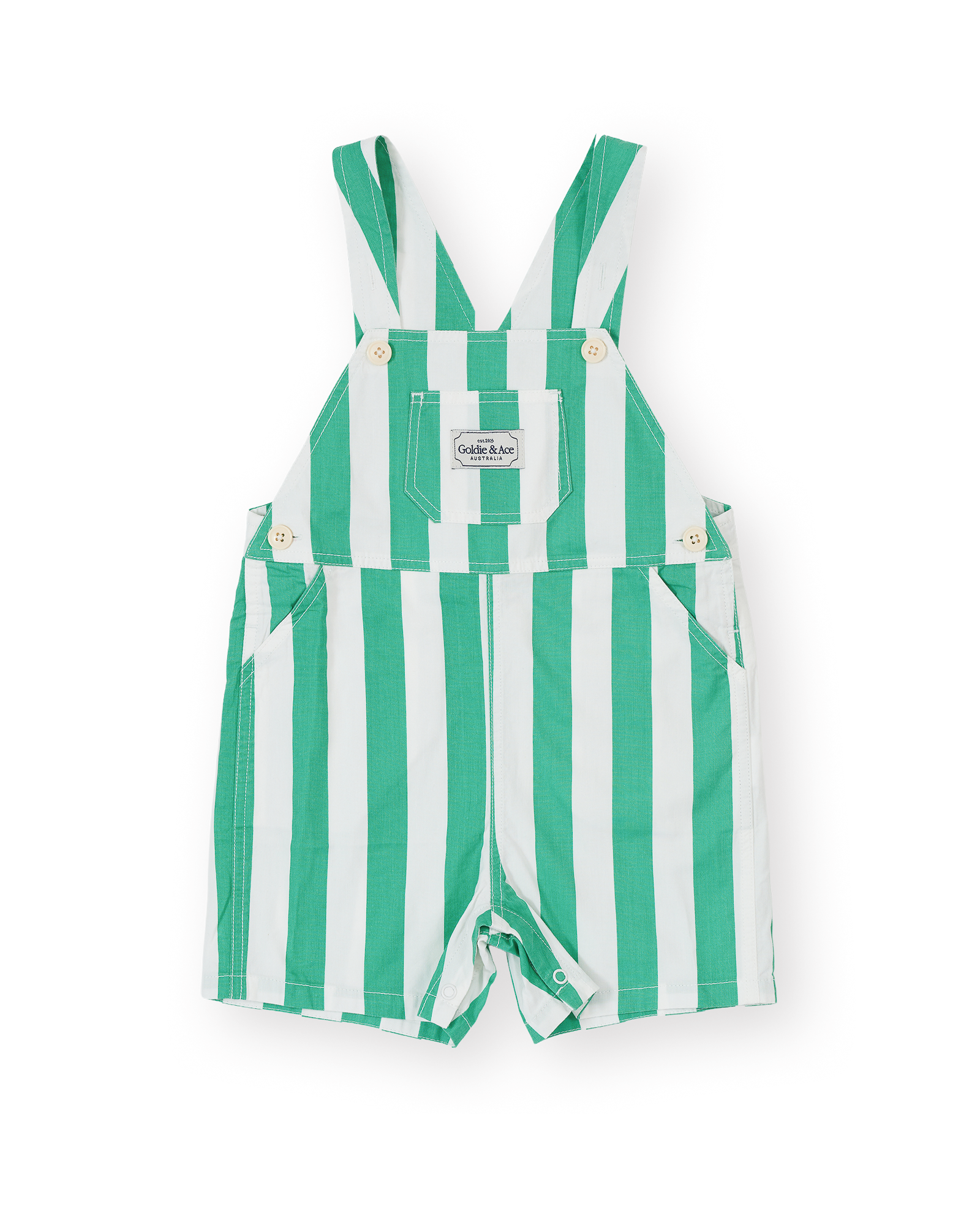 GOLDIE & ACE HAPPY STRIPE BUTTON BURTON OVERALL