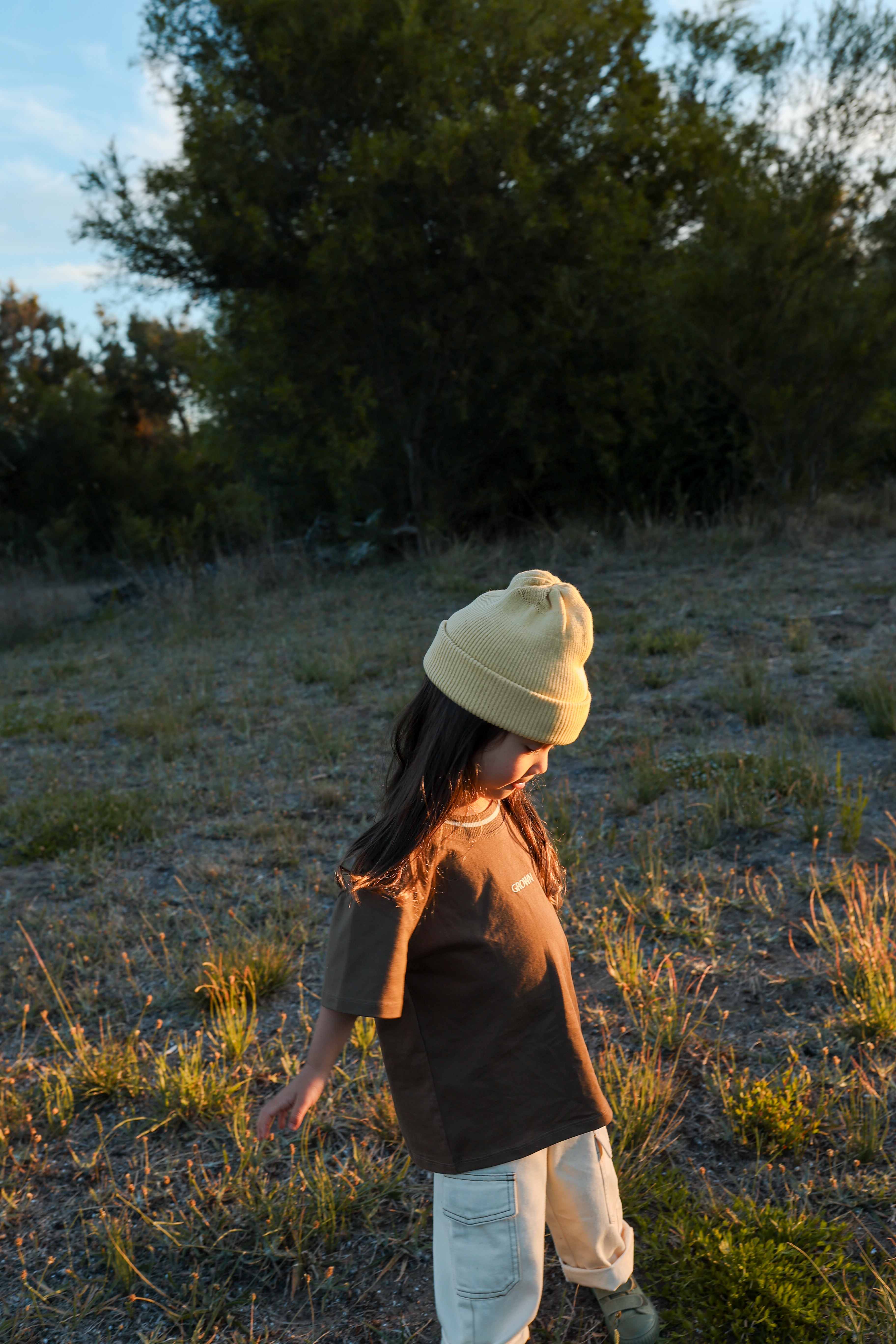 Grown Rib Neck Tee - Clay
