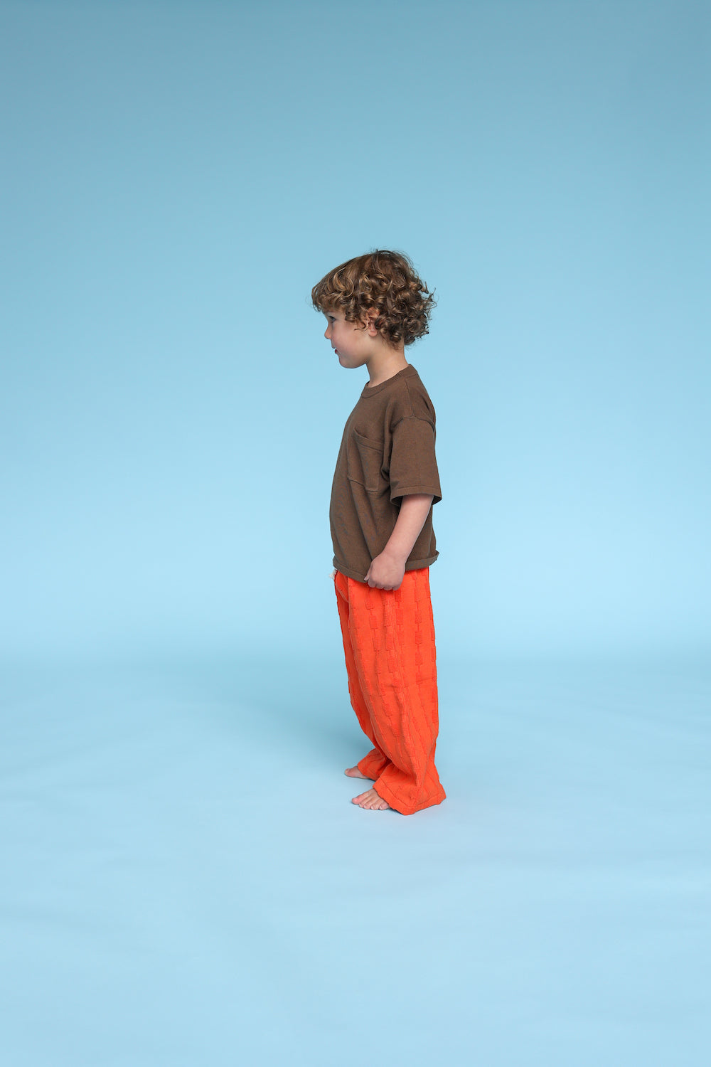 Grown Terry Pant - Blocks Rosso