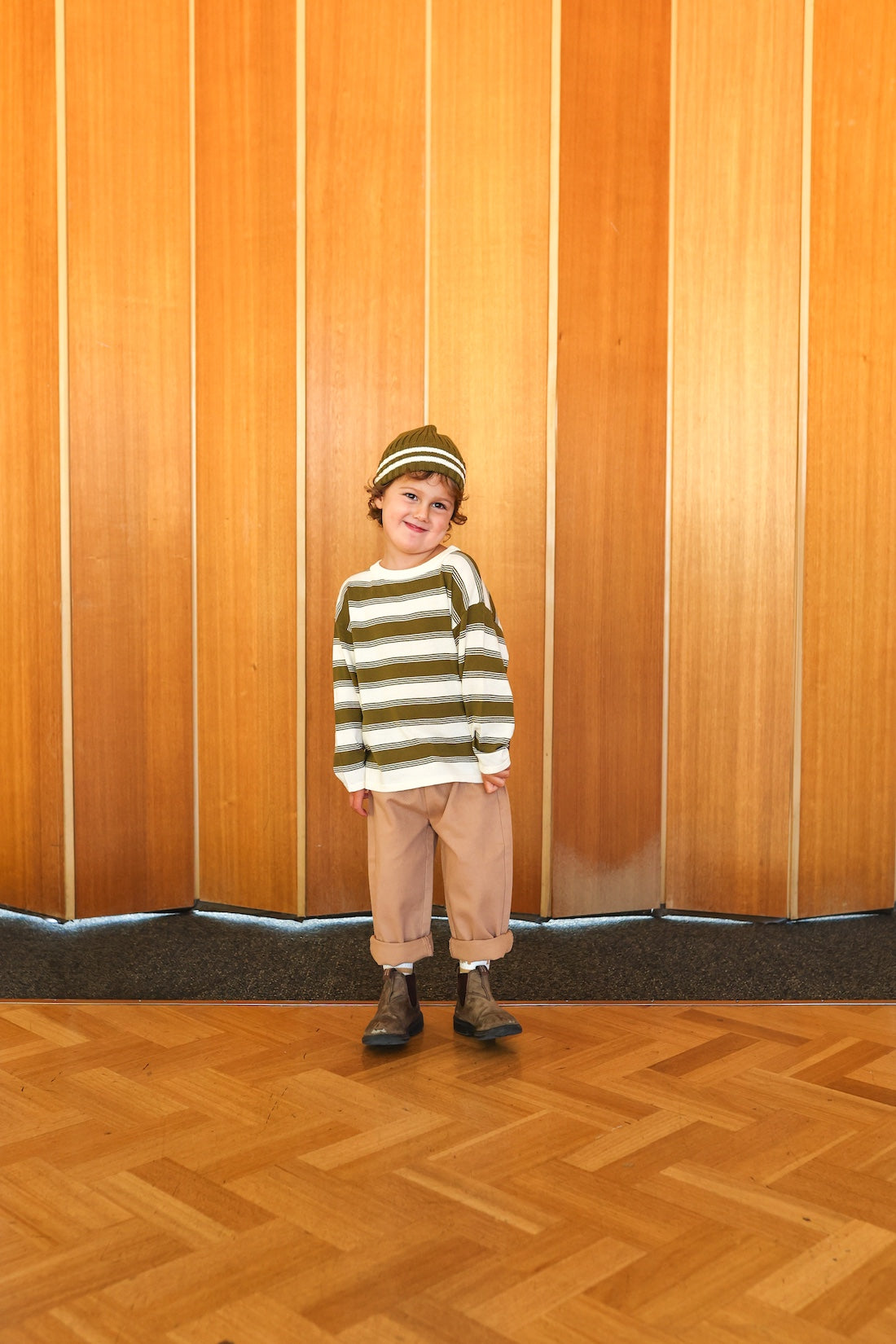 Grown Organic 7-Stripe Long Sleeve Tee - Herb