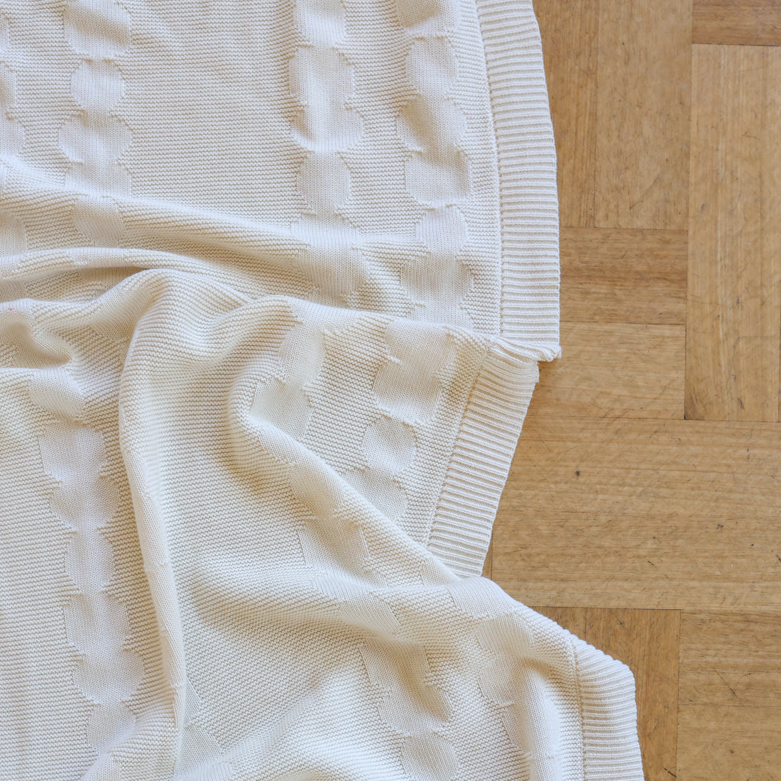 Grown Organic Stacked Pebble Baby Blanket - Raw
