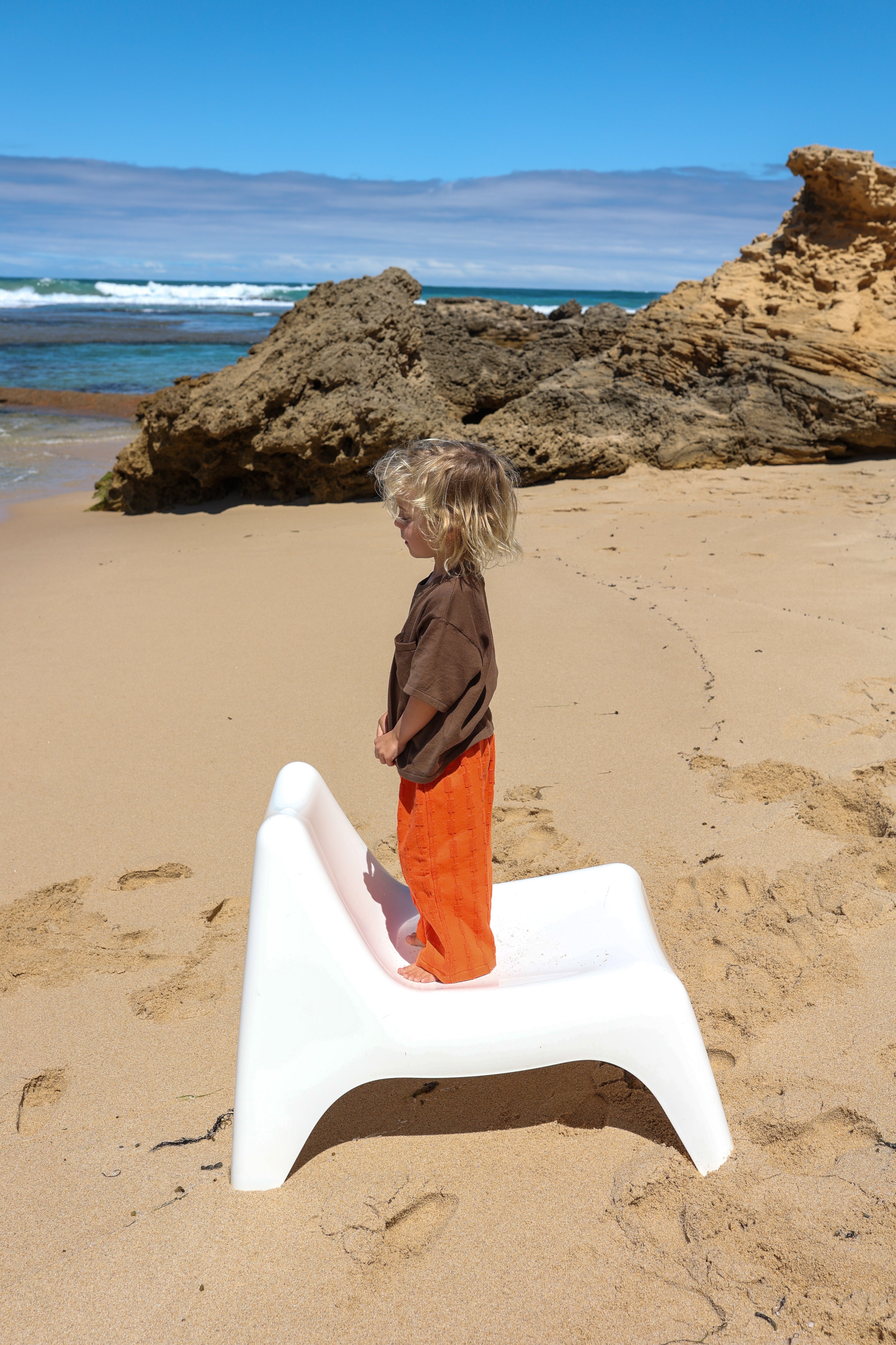 Grown Knitted Pocket Tee - Cafe