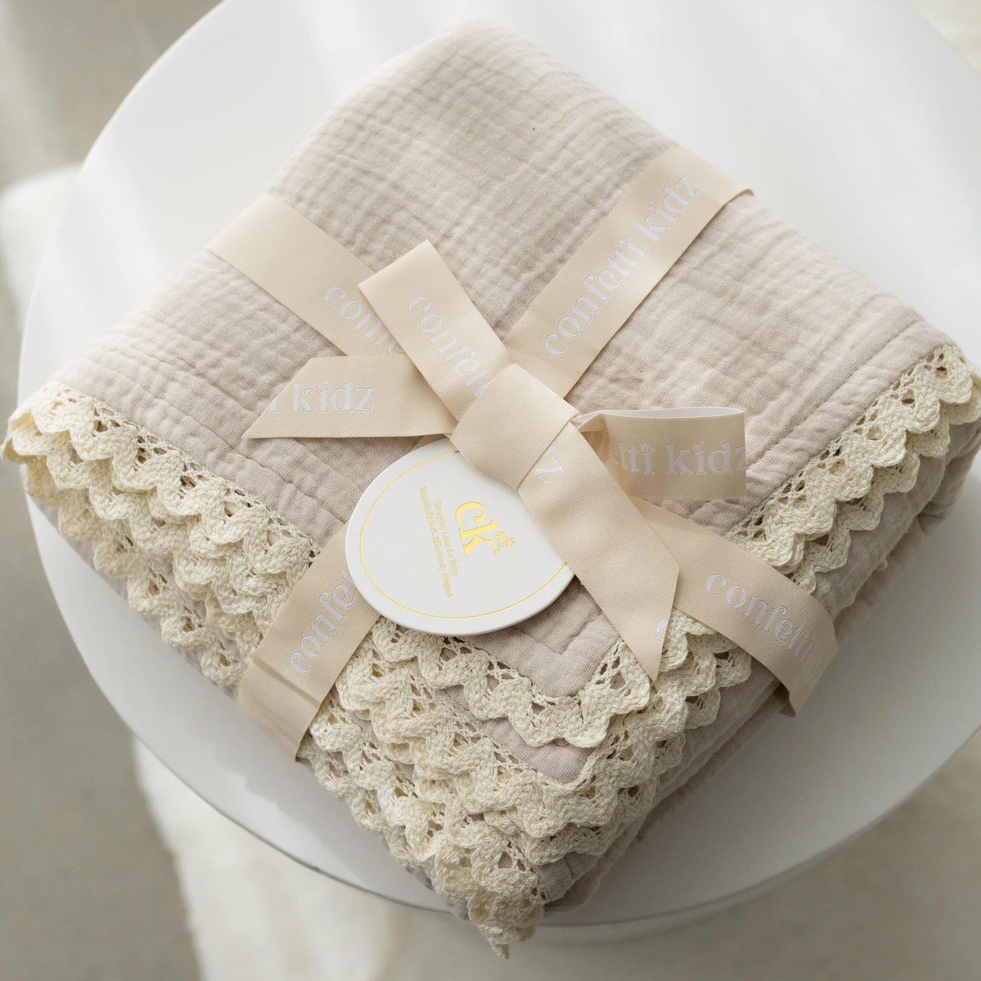 Confetti Kidz Classic Muslin Blanket - Oatmeal