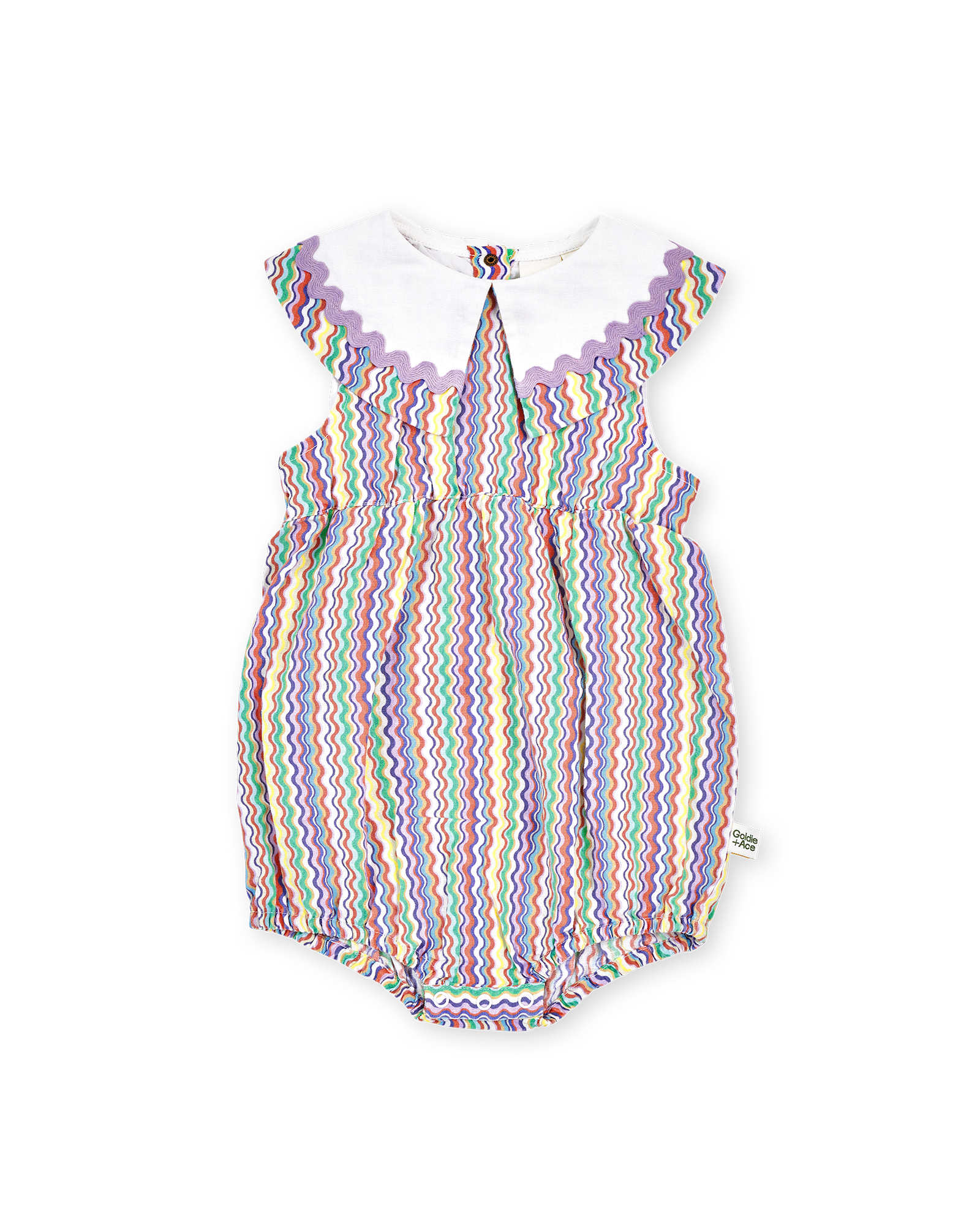 Goldie & Ace Ric Rac Ava Collared Romper