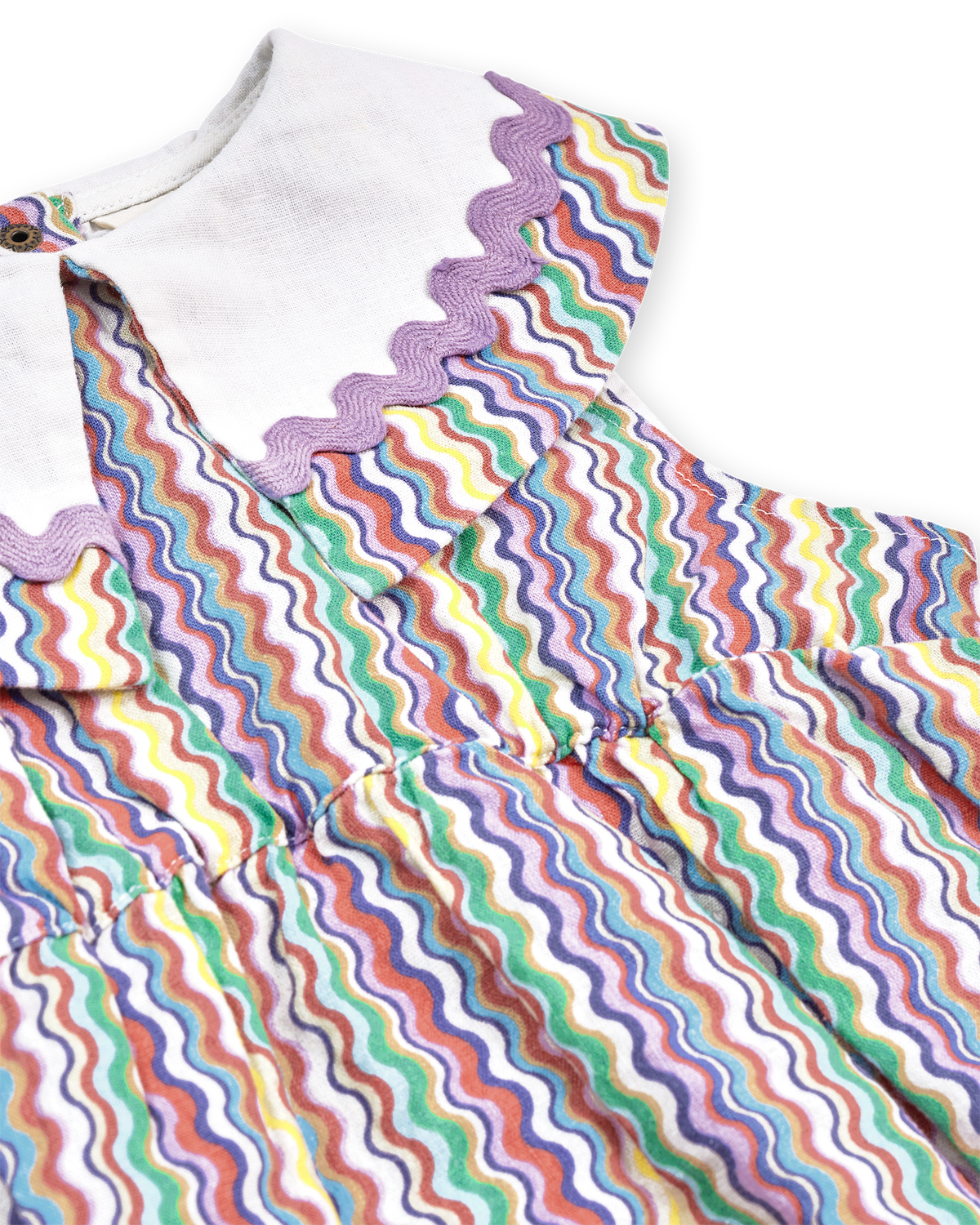 Goldie & Ace Ric Rac Ava Collared Romper
