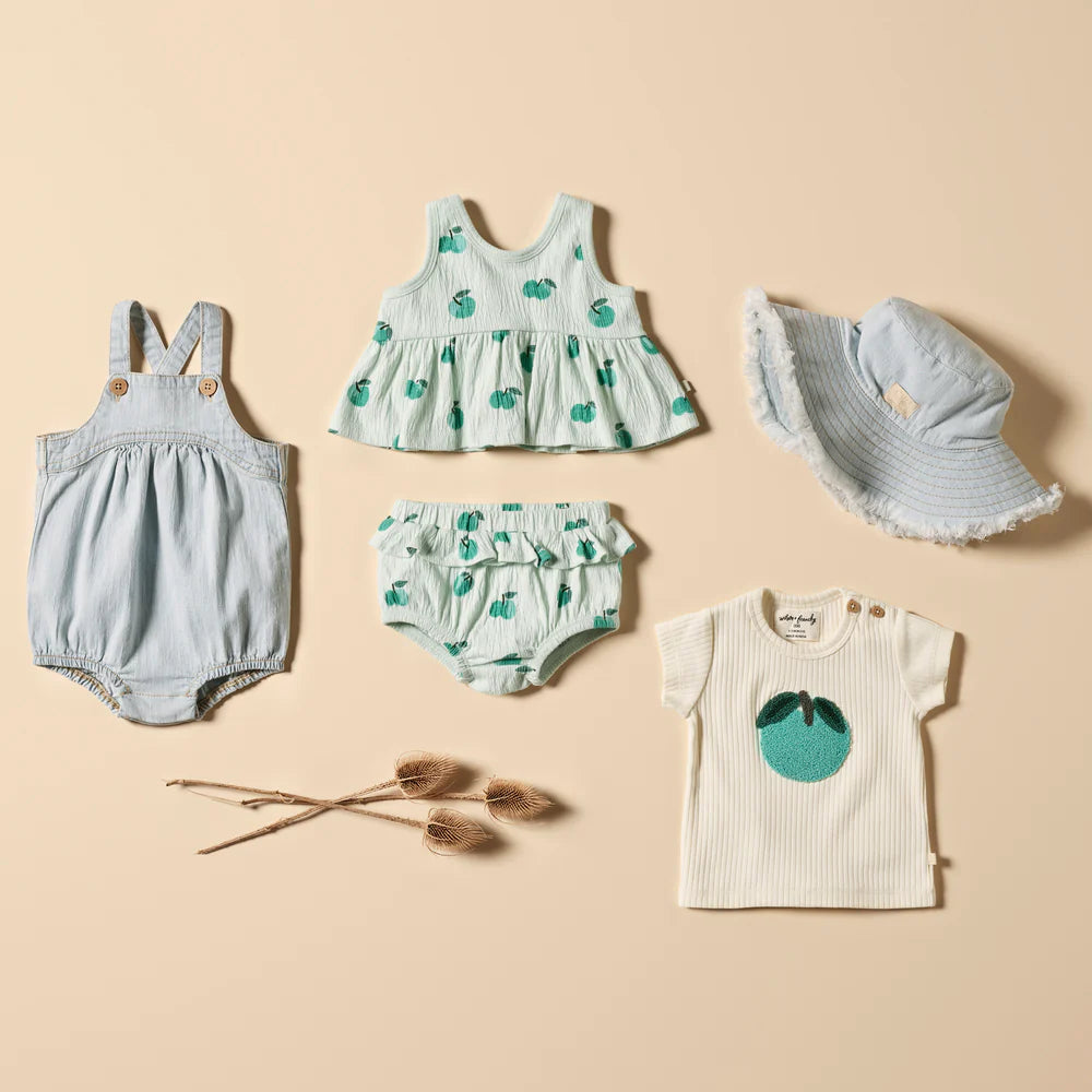 Wilson & Frenchy Apple Papple Organic Ruffle Set