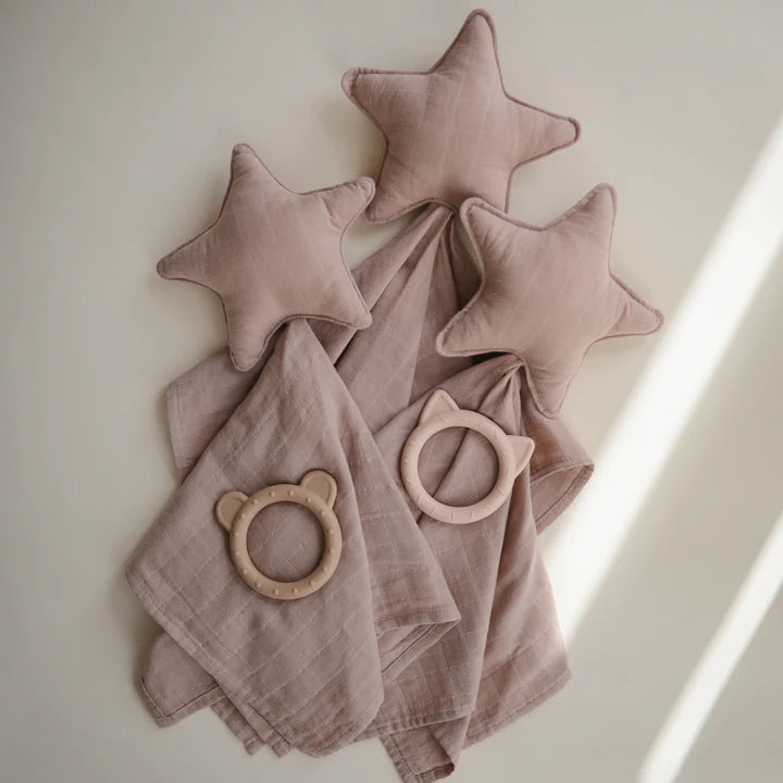 Mushie Lovey Blanket Star - Natural