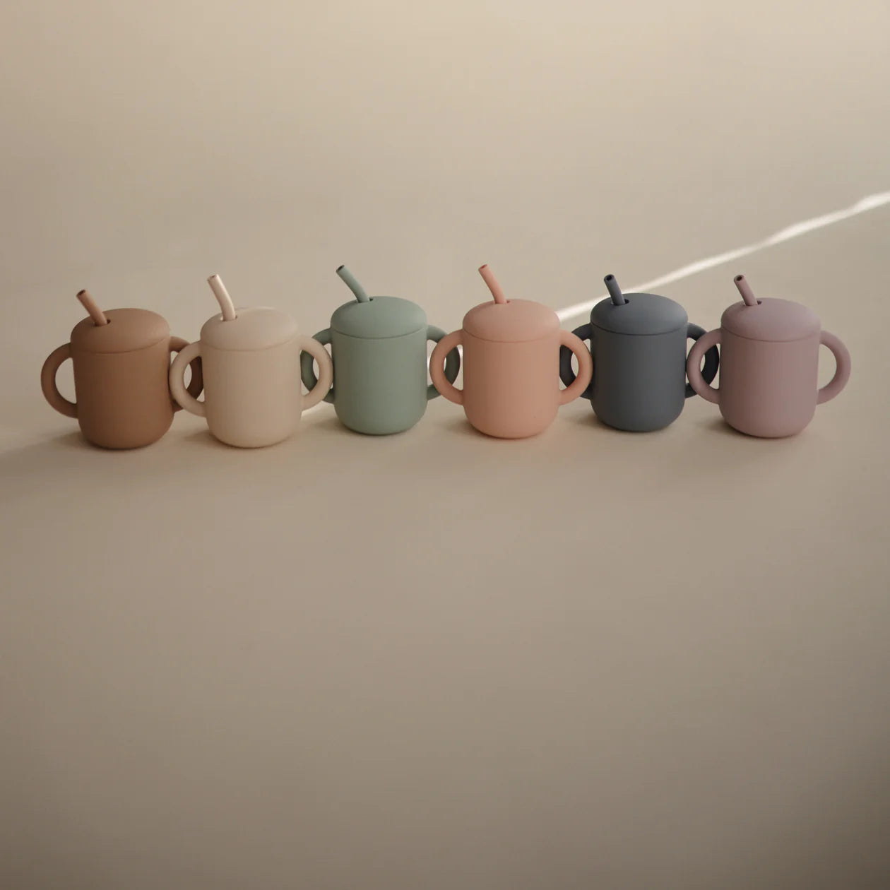 Mushie Silicone Training Cup & Straw - Natural