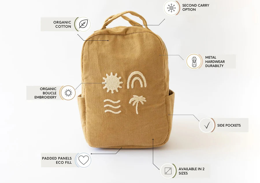 Bam Loves Boo Solstice Organic Backpack Large - Honey
