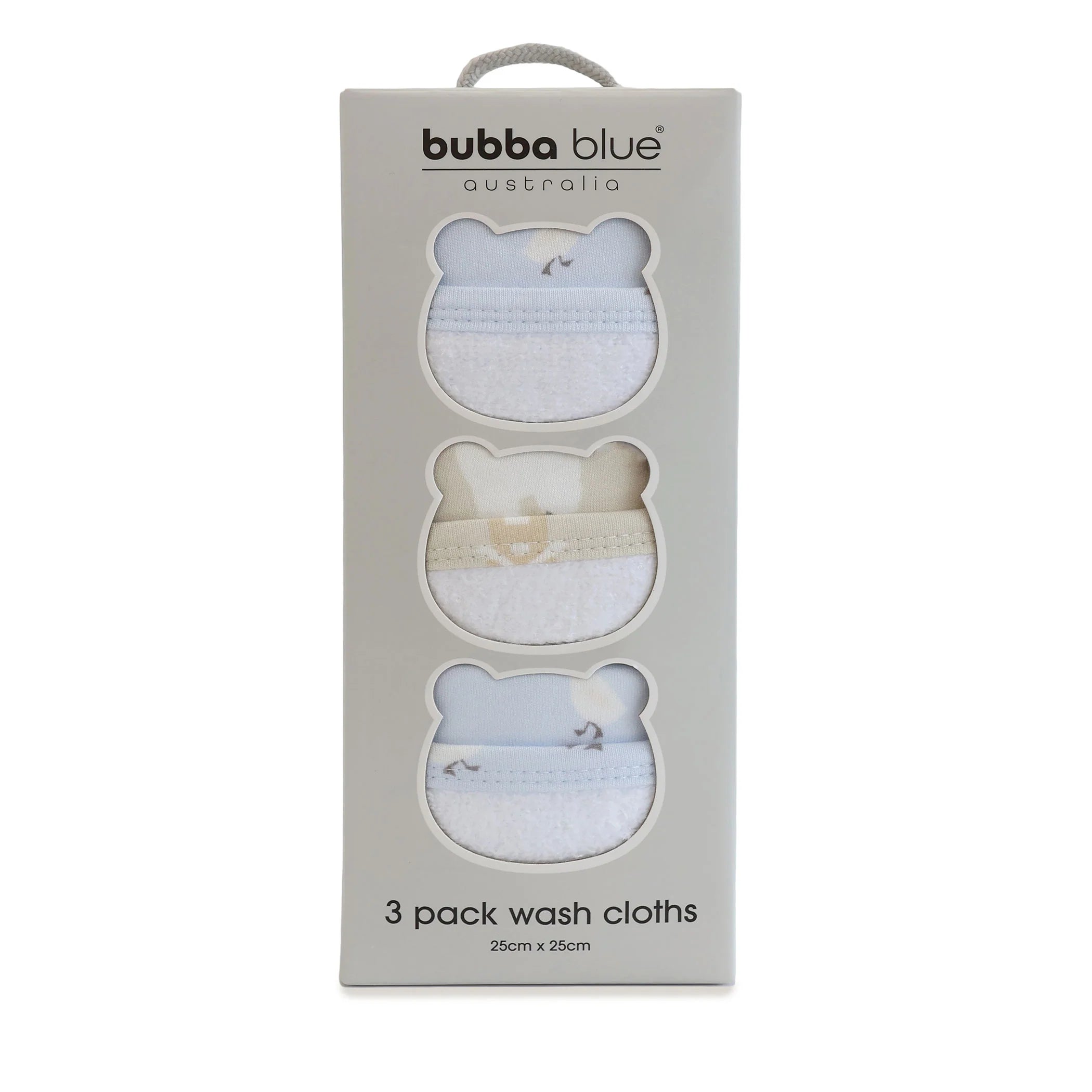 Bubba Blue Provincial 3pk Wash Cloth Sky/Almond
