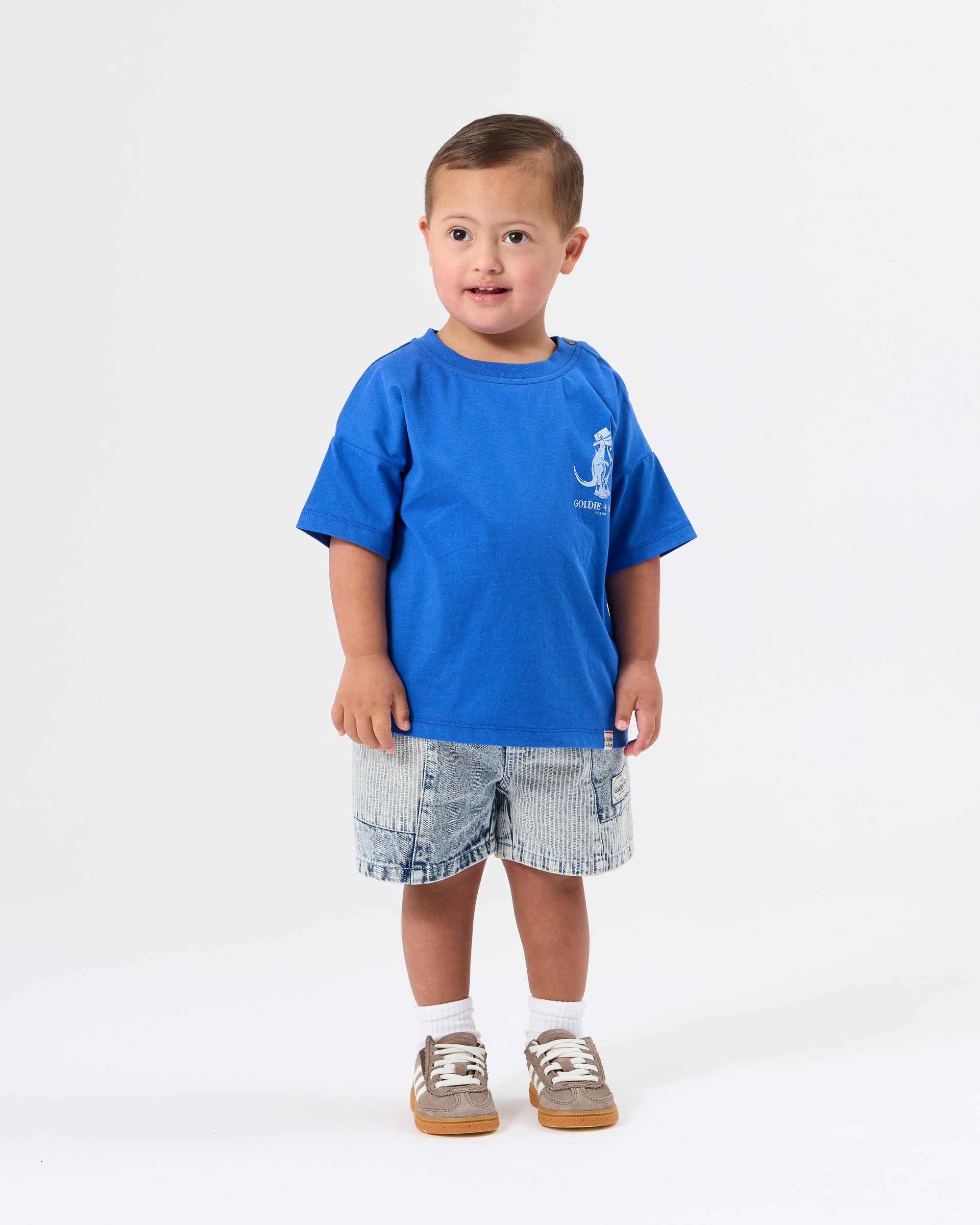 GOLDIE & ACE PIN STRIPE NOAH POCKET SHORTS