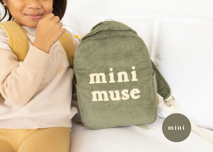 Bam Loves Boo Mini Muse Organic Backpack Mini - Olive