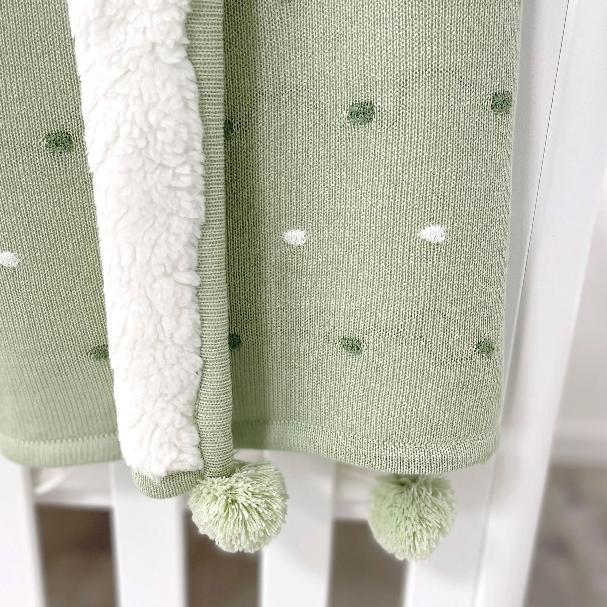 Bubba Blue Confetti Cot Knit Blanket - Olive