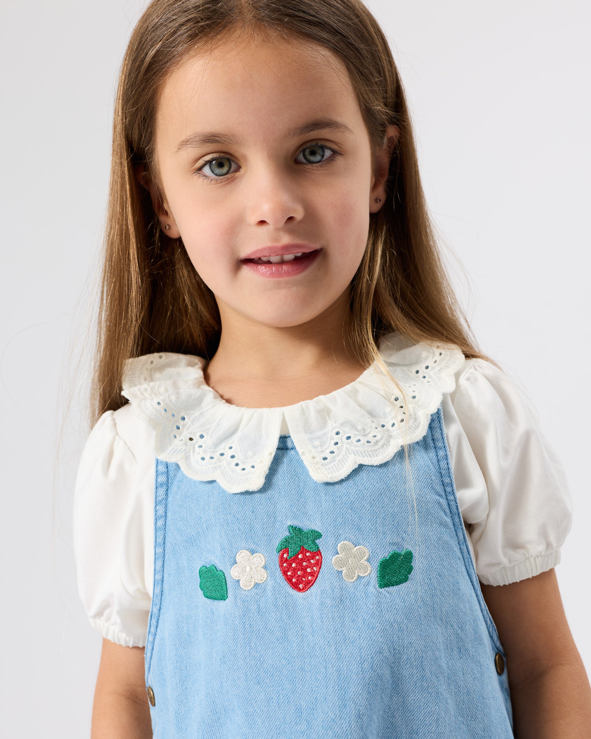 GOLDIE & ACE WILD STRAWBERRY PINAFORE DRESS