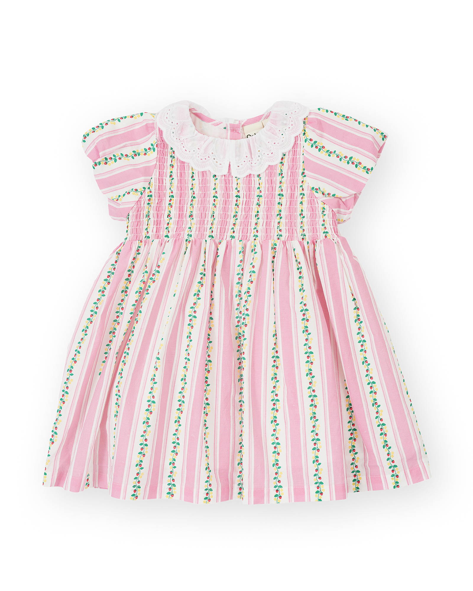 GOLDIE & ACE ANTIQUE STRIPE STRAWBERRY FLO SMOCKED DRESS
