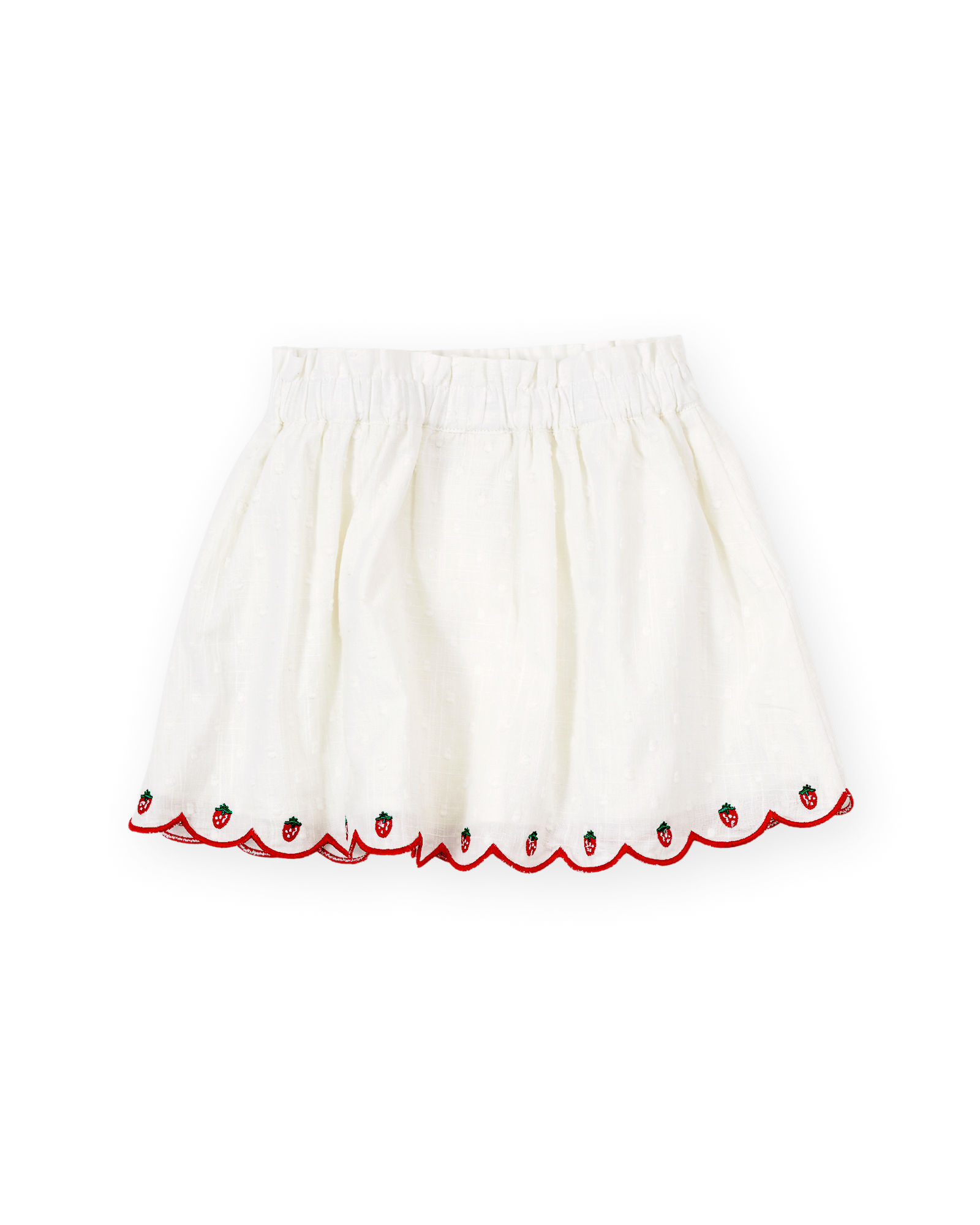 GOLDIE & ACE SCALLOP HEM STRAWBERRY SKIRT