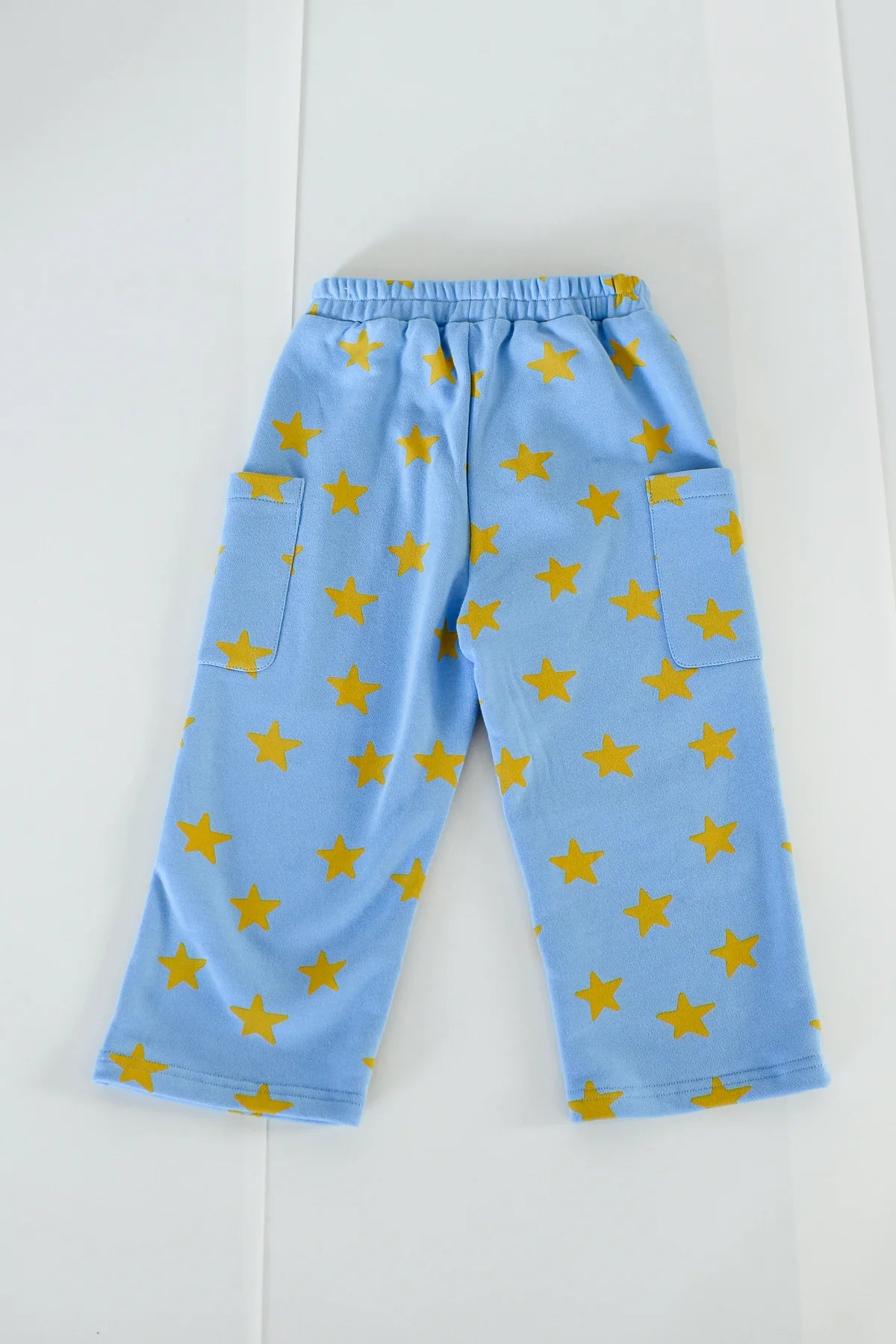 Sunday Siblings Holiday Pants - Blue + Mustard Stars