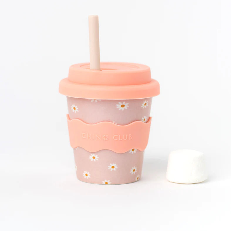 Chino Club Pink Daisy Babychino Cup 4oz