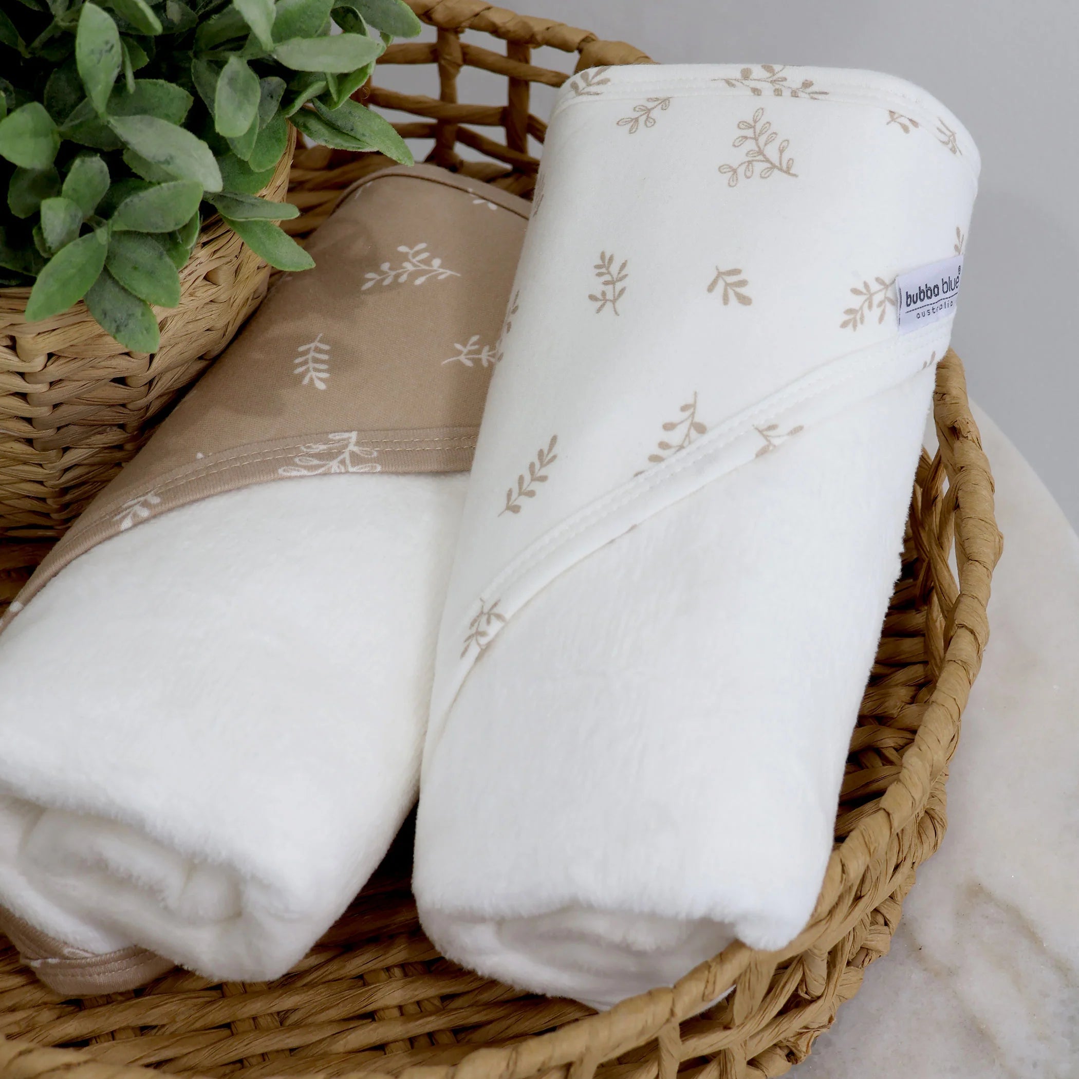 Bubba Blue Organic Cotton 2pk Hooded Towels - Chestnut