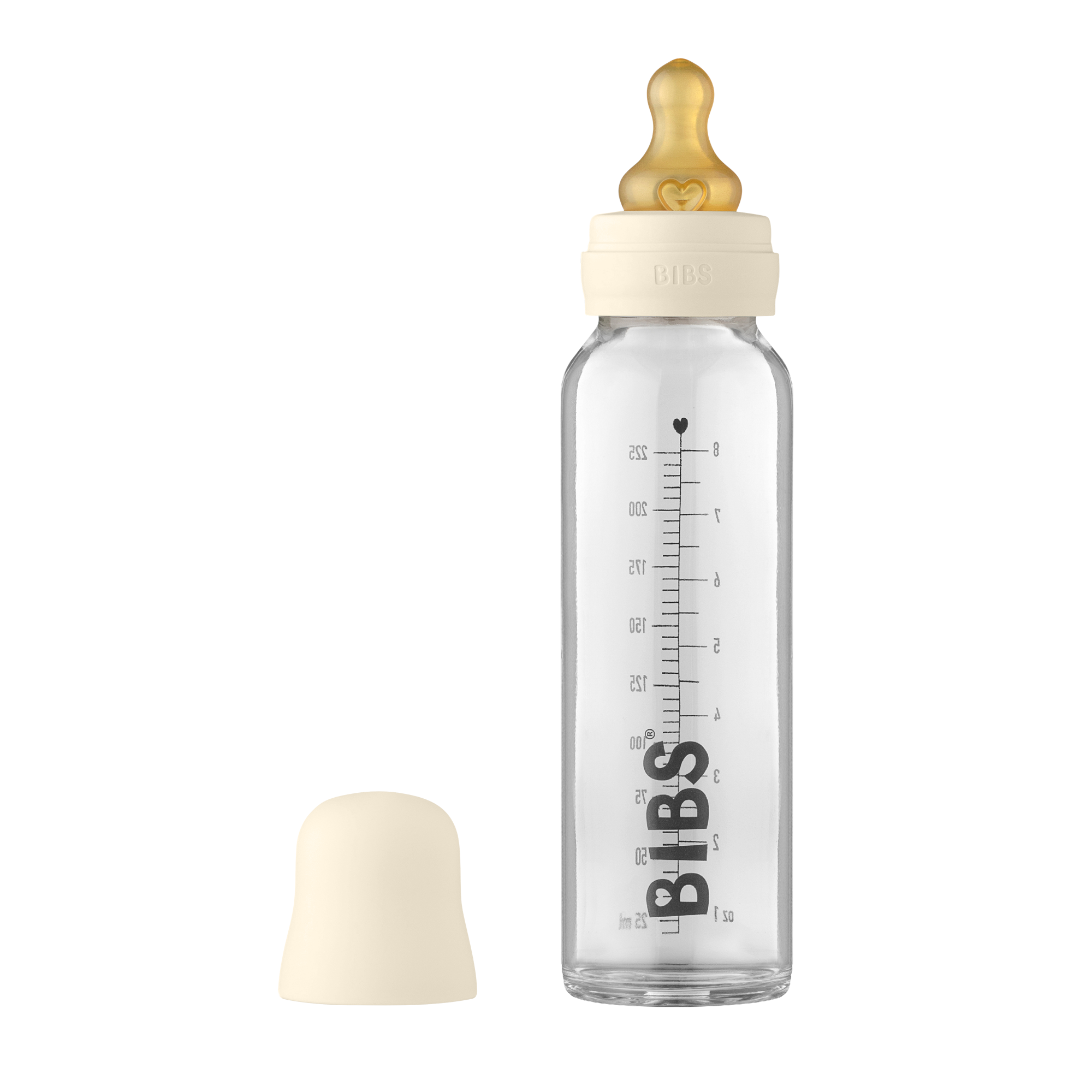 Bibs Glass Bottle - 225ml - Ivory