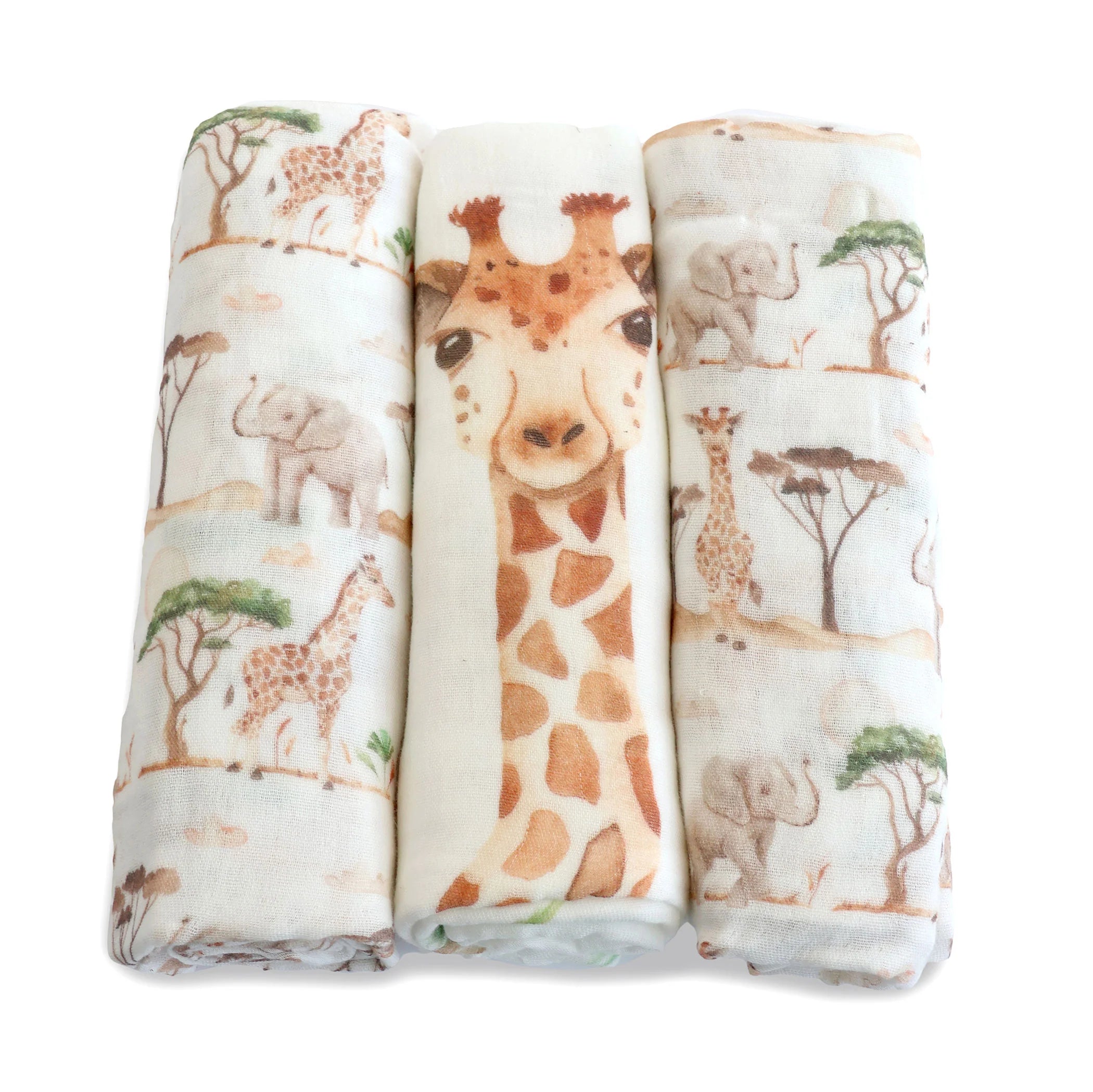 Bubba Blue Adventure 3pk Muslin Wraps