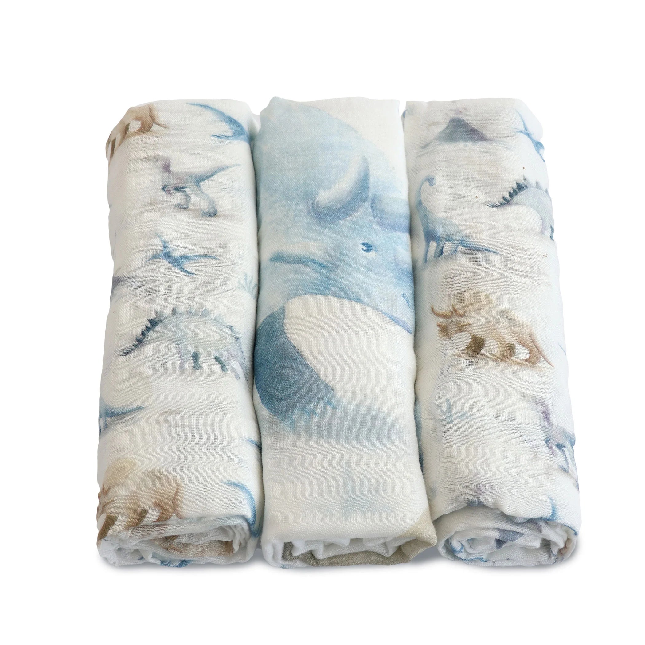 Bubba Blue Jurassic Bamboo 3pk Muslin Wraps
