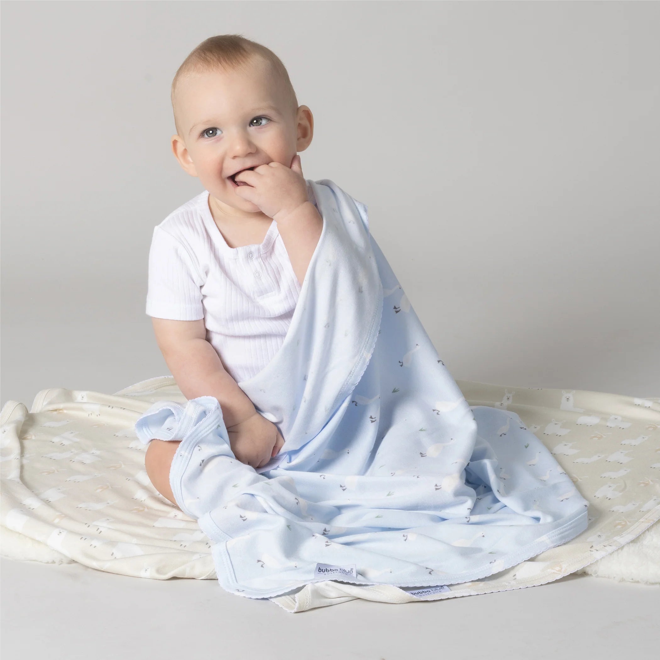 Bubba Blue Provincial 2pk Jersey Wrap Sky/Almond