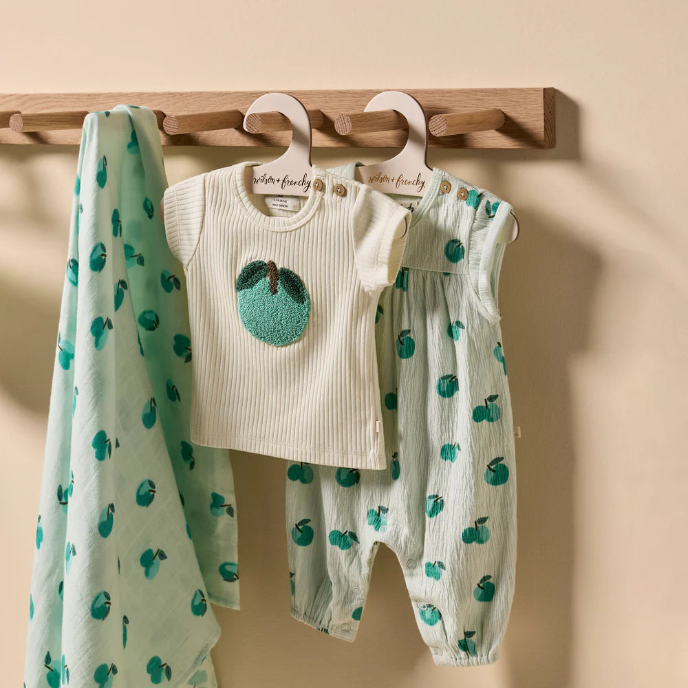 Wilson & Frenchy Apple Papple Embroidered Organic Tee