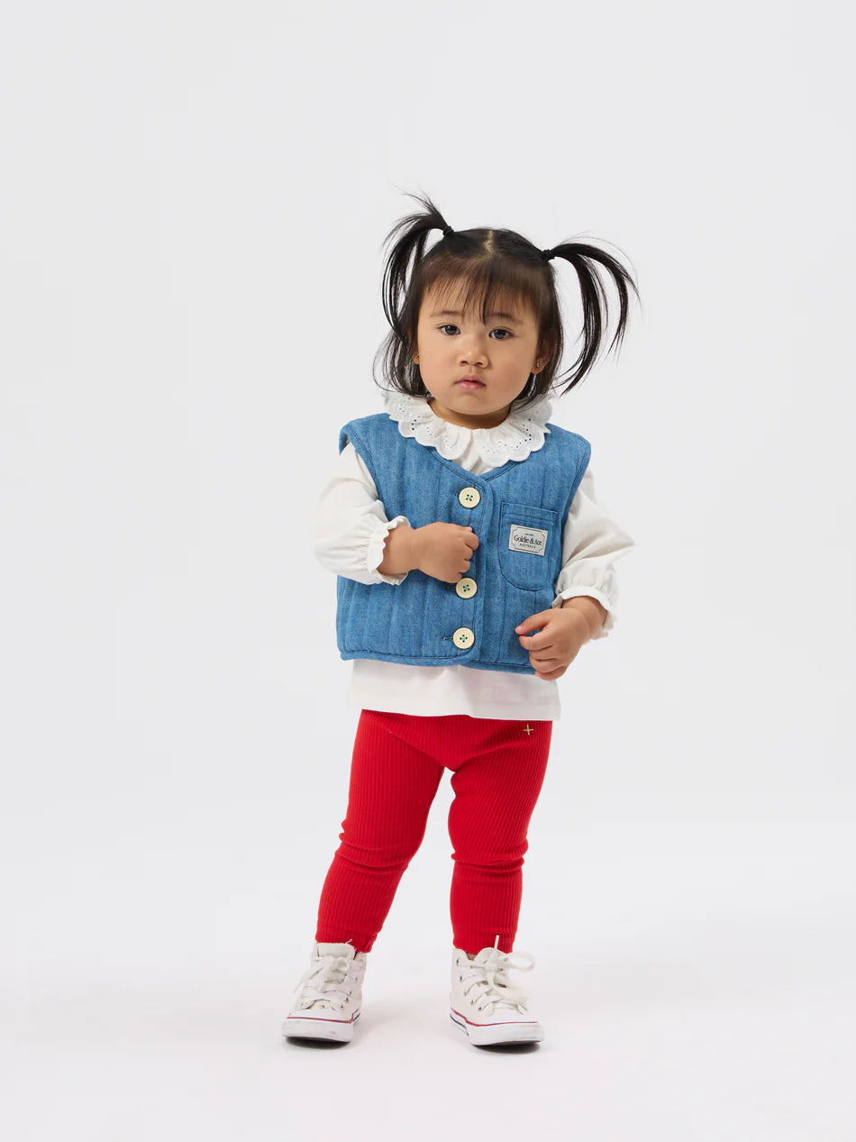 Goldie & Ace Bowie Rib Legging Red