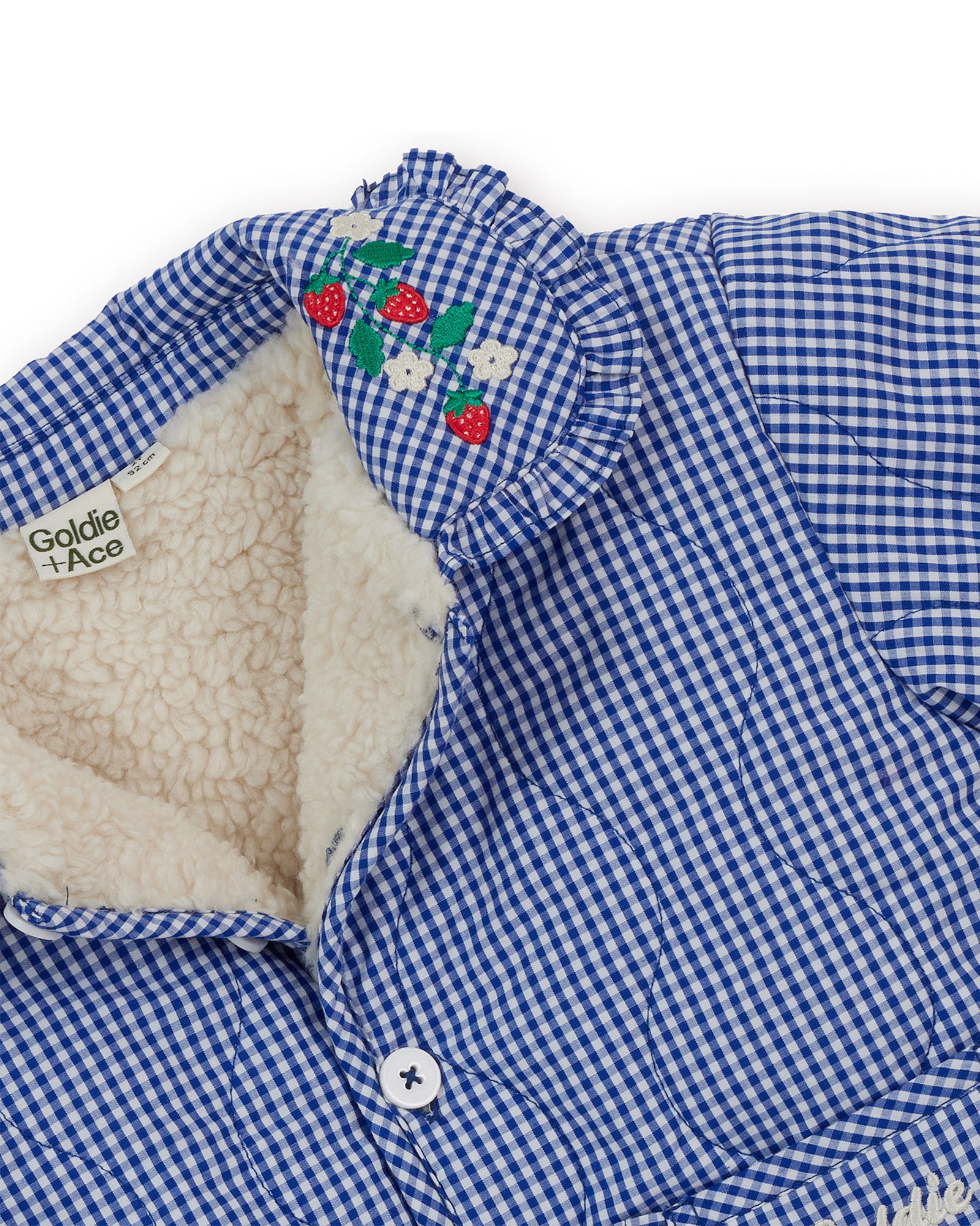 Goldie & Ace Wild Strawberry Gingham Padded Jacket