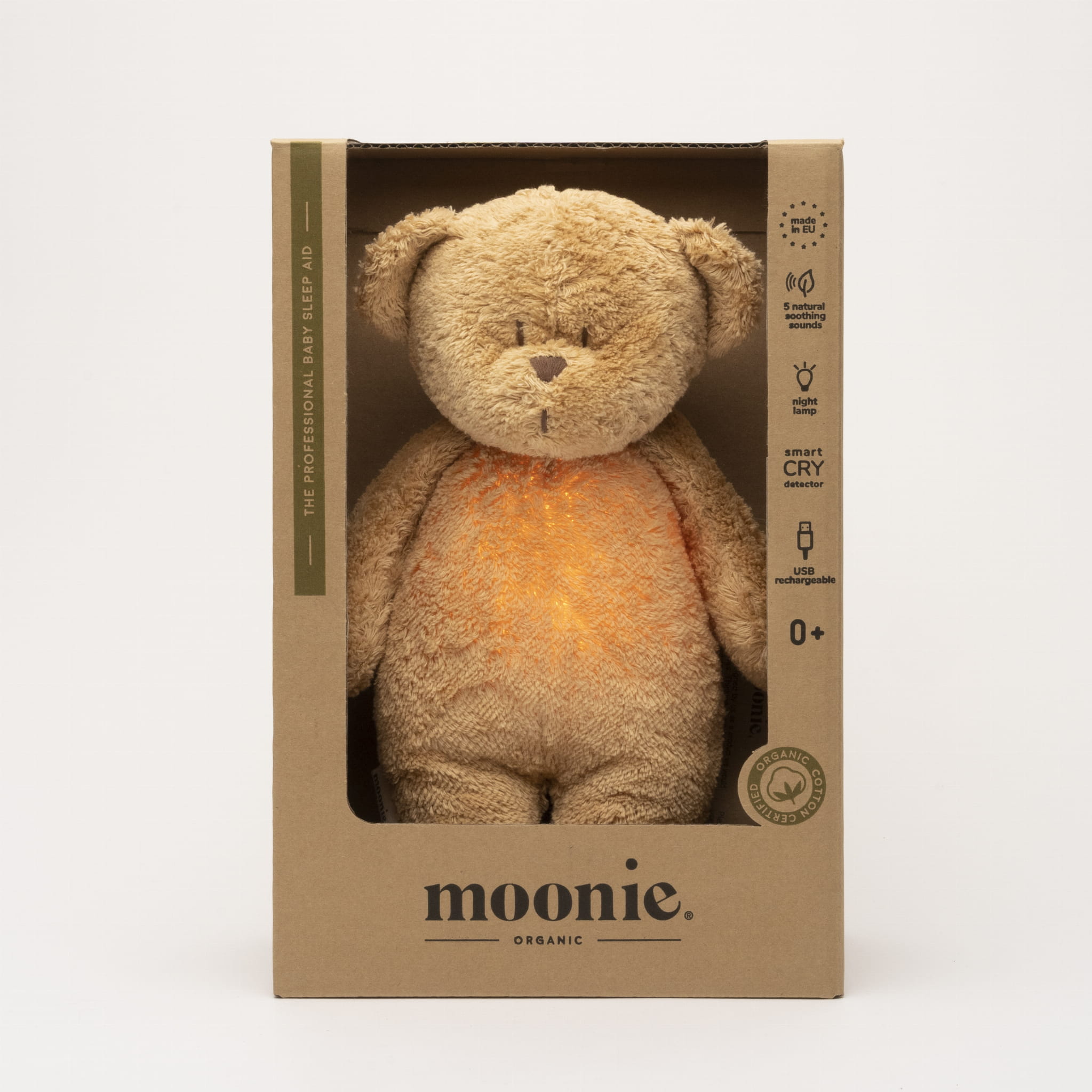 Moonie Organic Humming Bear - Cappuccino
