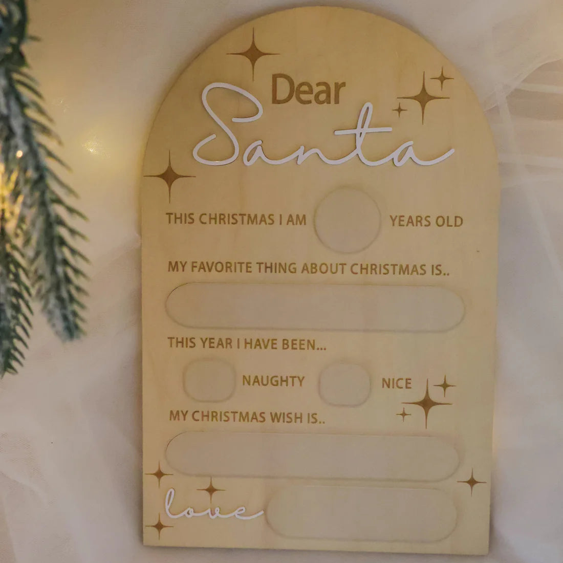 Petite Co Dear Santa Board