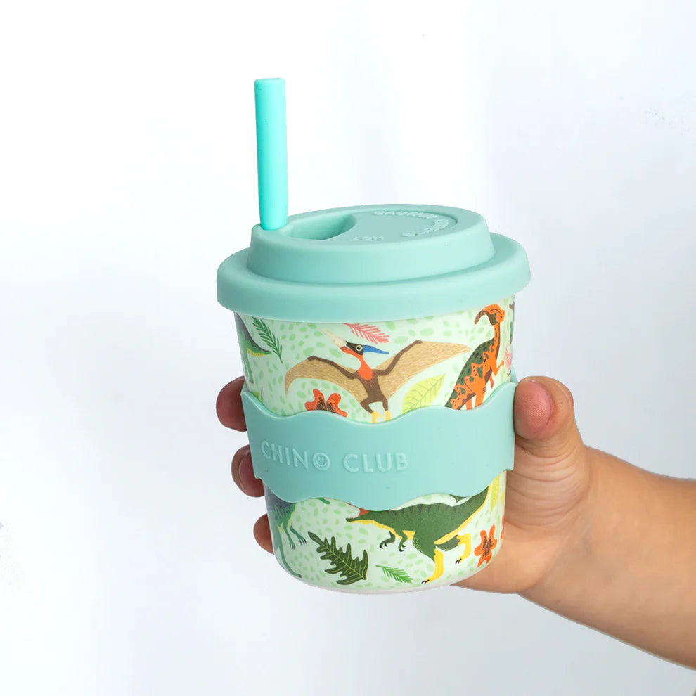 Chino Club Green Dino Kids Keep Cup 8 oz