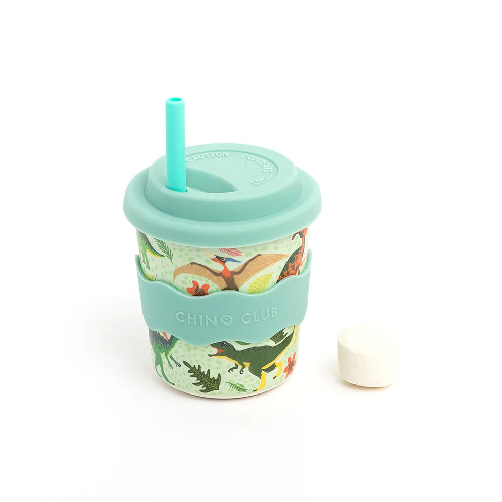 Chino Club Green Dino Kids Keep Cup 8 oz