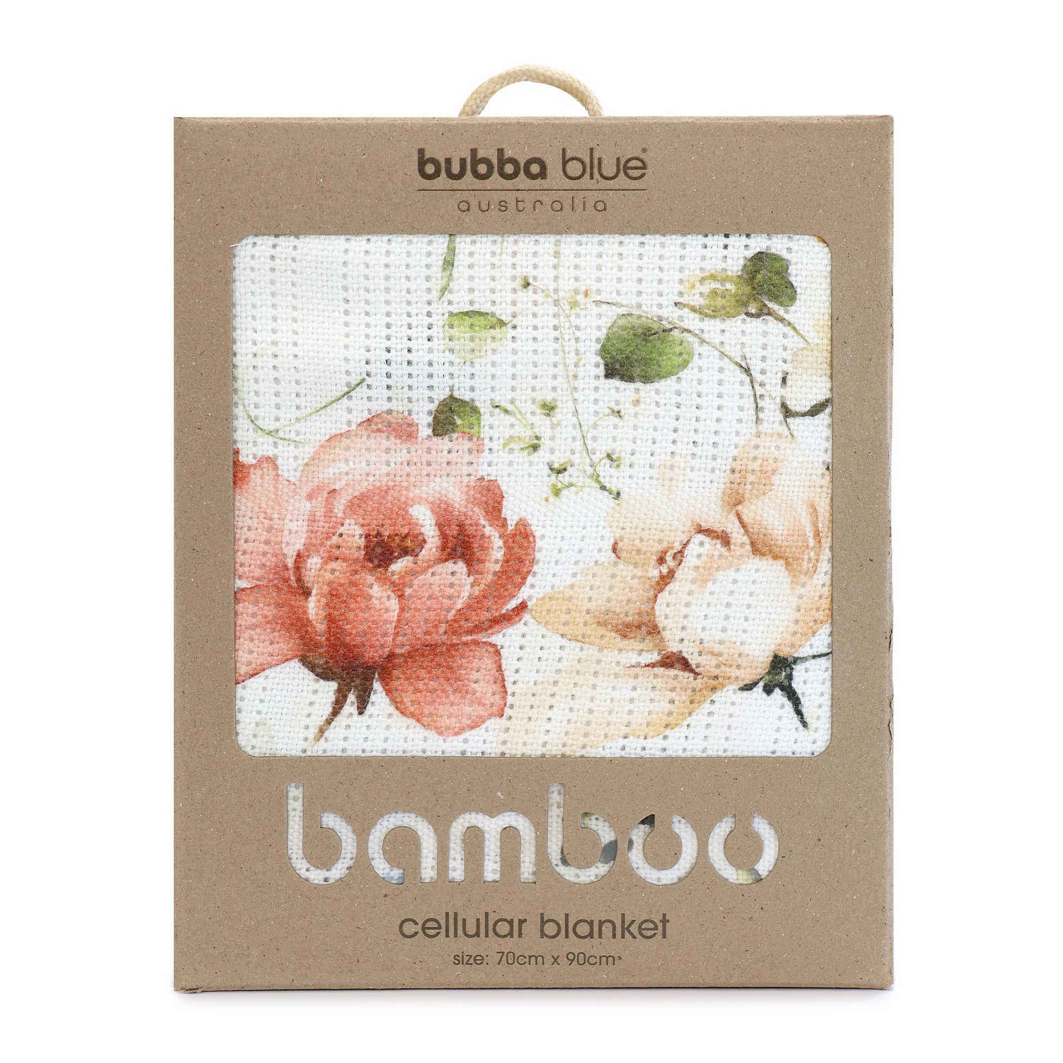Bubba Blue Peonies Bamboo Cellular Blanket