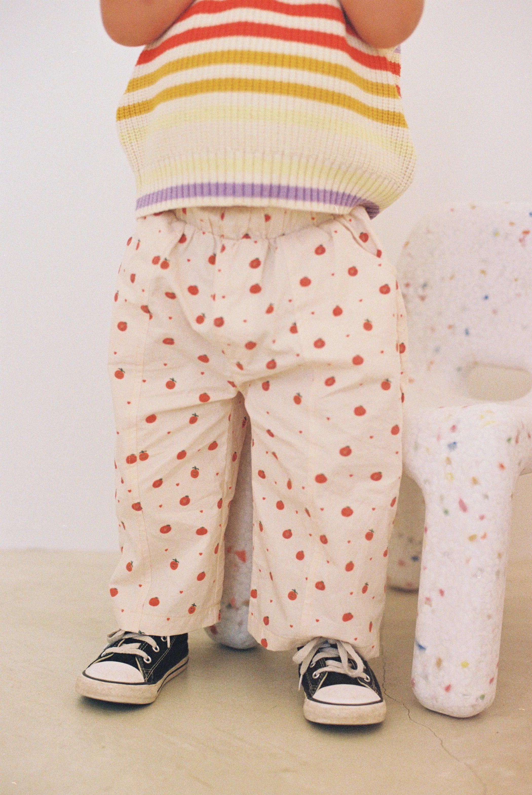 Sunday Siblings Happy Tomato Pants- Red