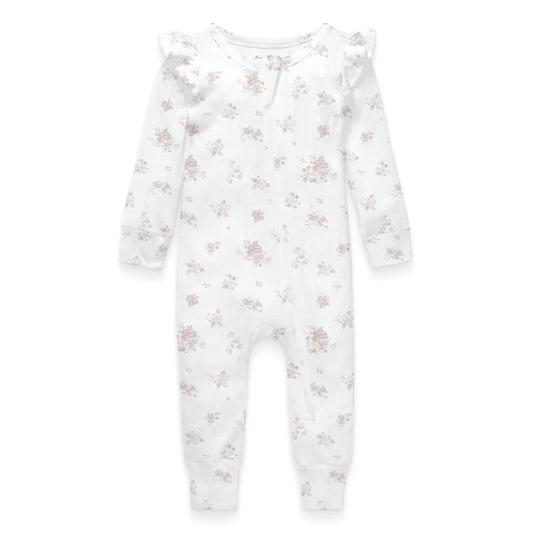 Aster & Oak Posy Floral Zip Romper