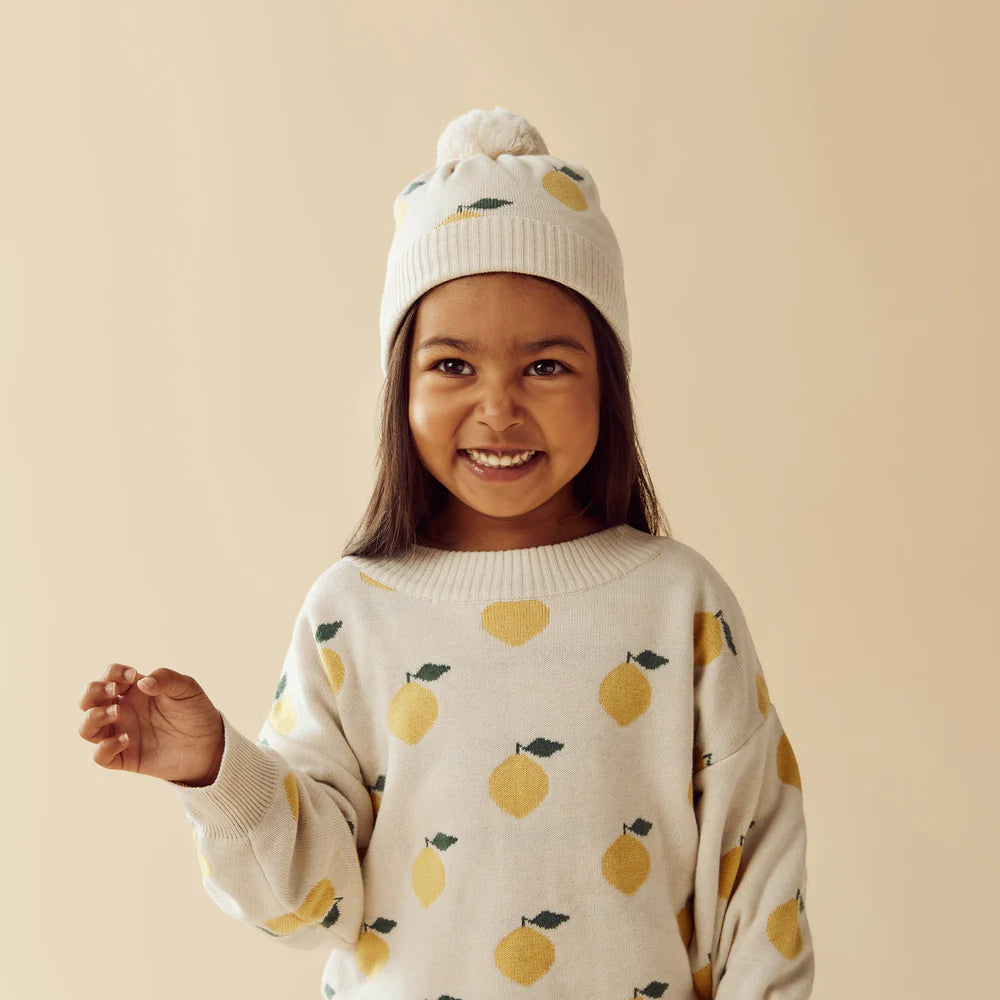 Wilson & Frenchy Lemony Organic Knitted Jacquard Jumper