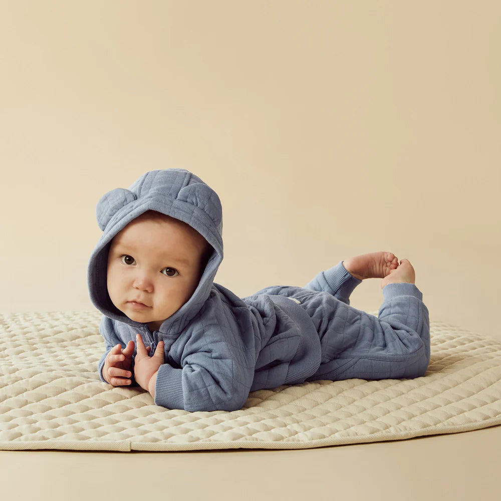 Wilson & Frenchy Sky Blue Organic Quilted Jacket