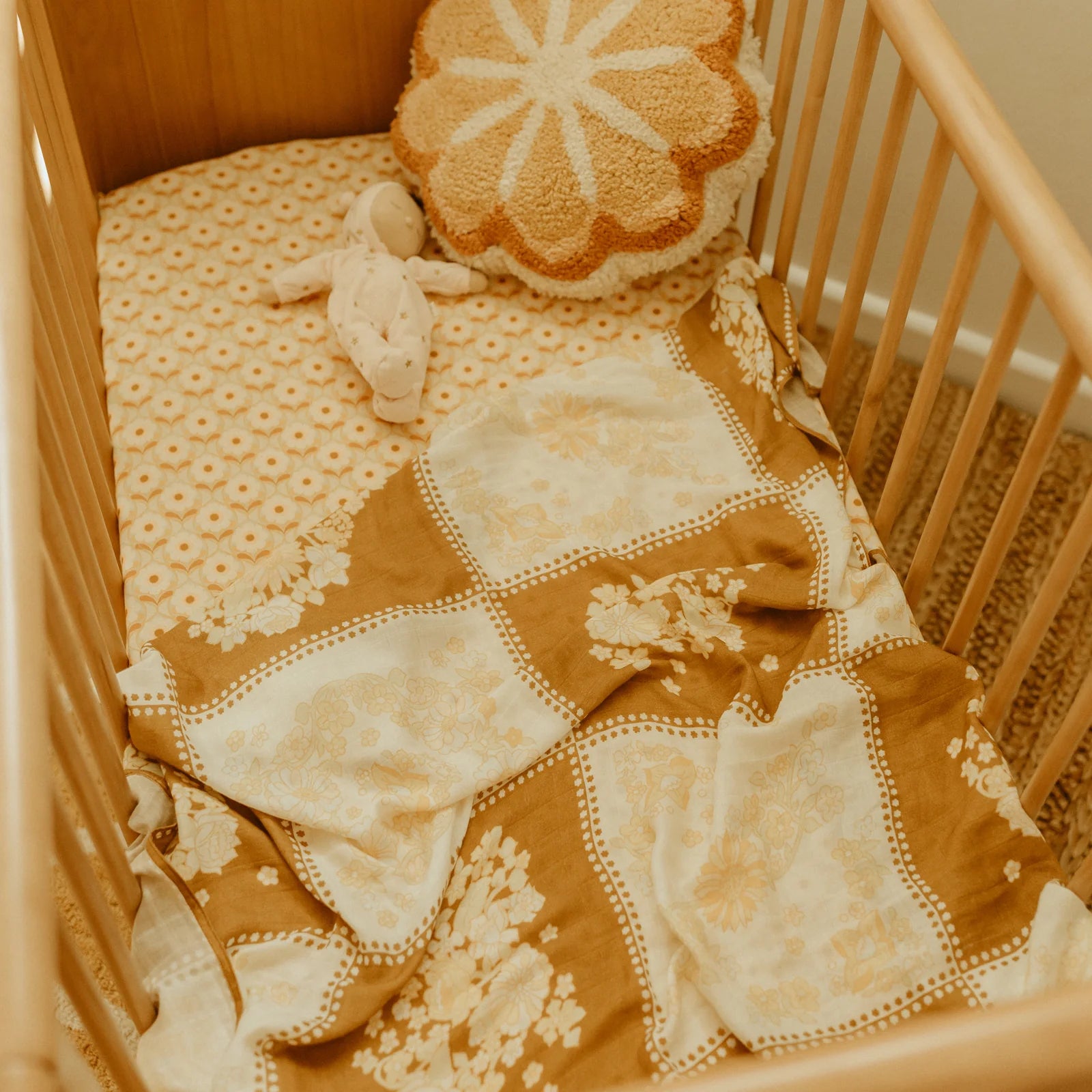 Banabae Holly Patchwork Bamboo / Organic Cotton Swaddle