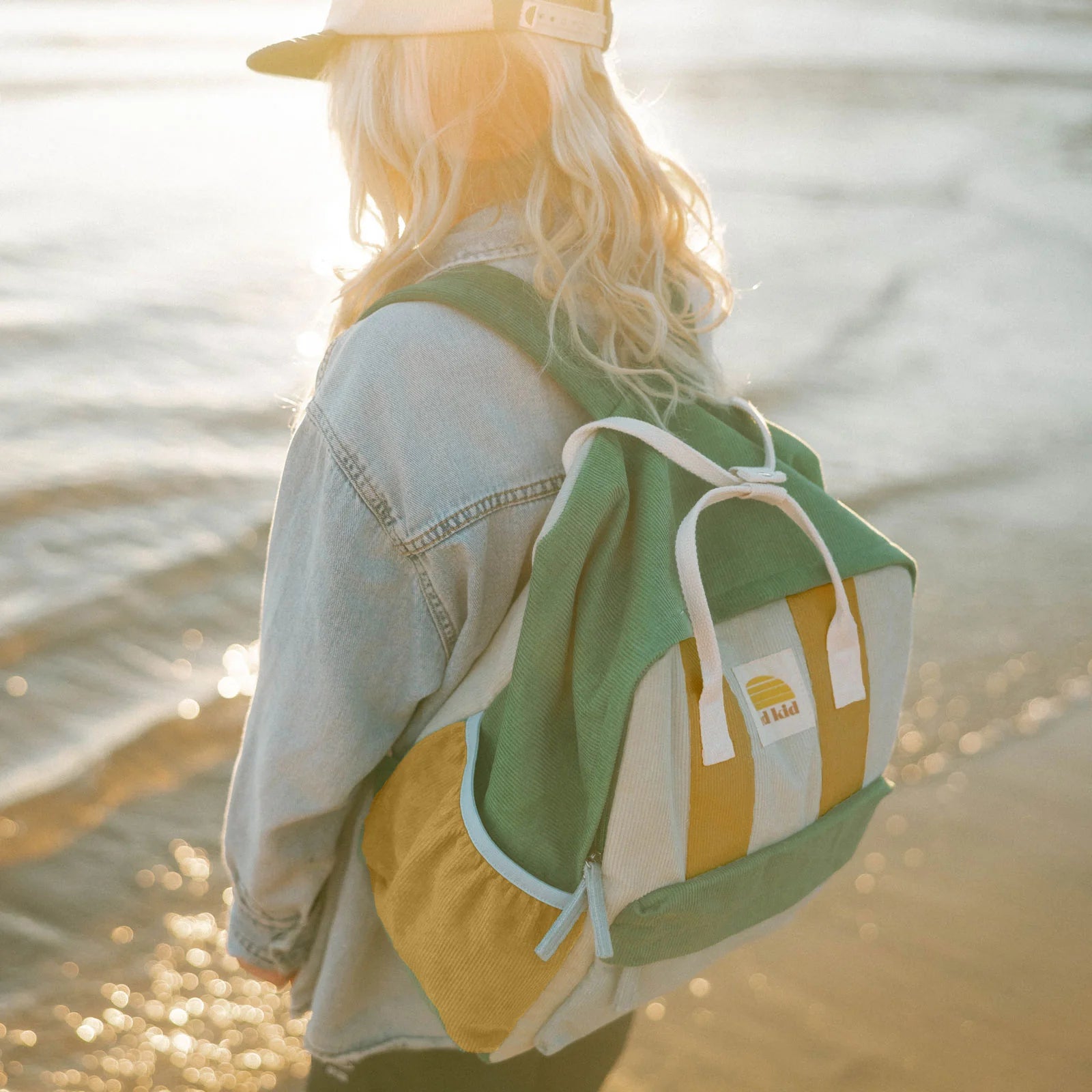 Banabae Corduroy Splice Eco Kids Backpack - Lagoon