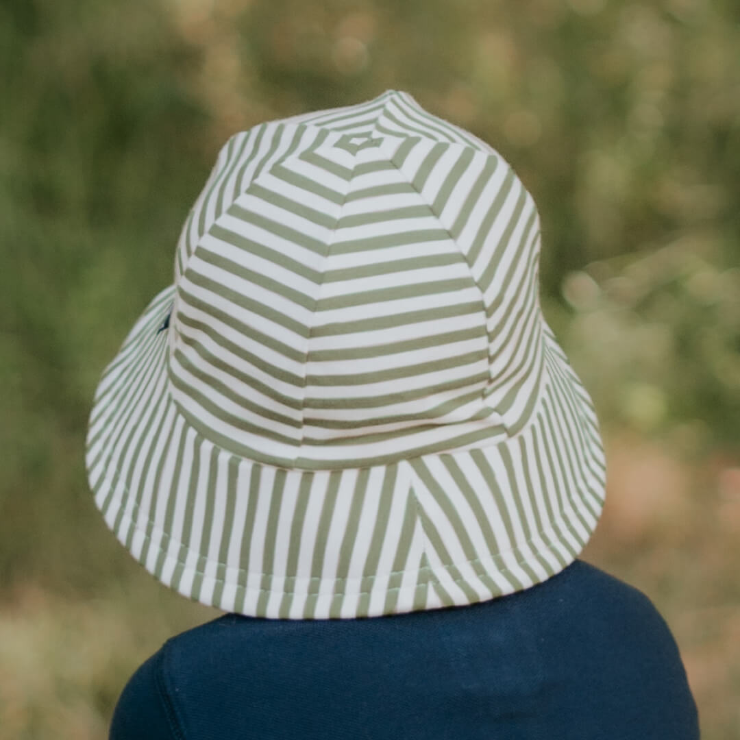 Bedhead Toddler Bucket Sun Hat - Khaki Stripe