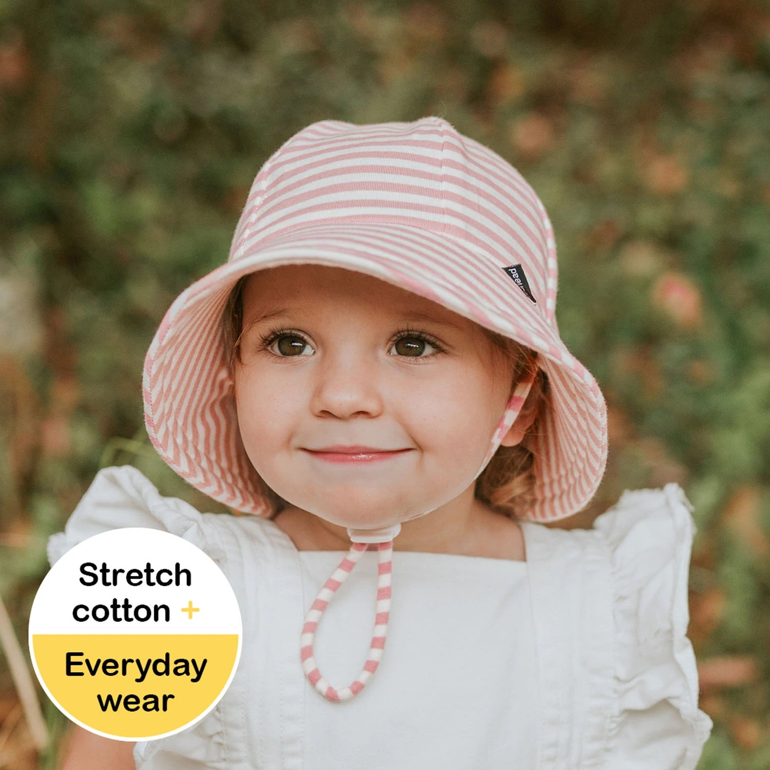 Beadhead Hats Toddler Bucket Sun Hat- Pink Stripe