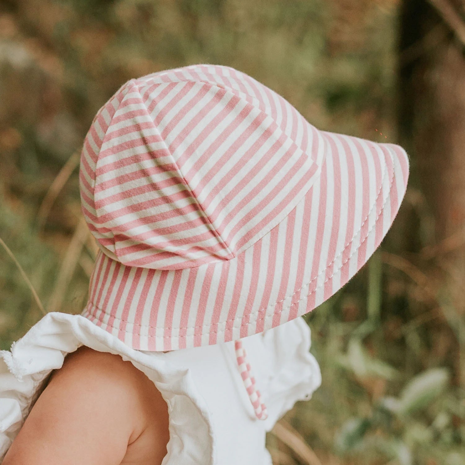 Beadhead Hats Toddler Bucket Sun Hat- Pink Stripe