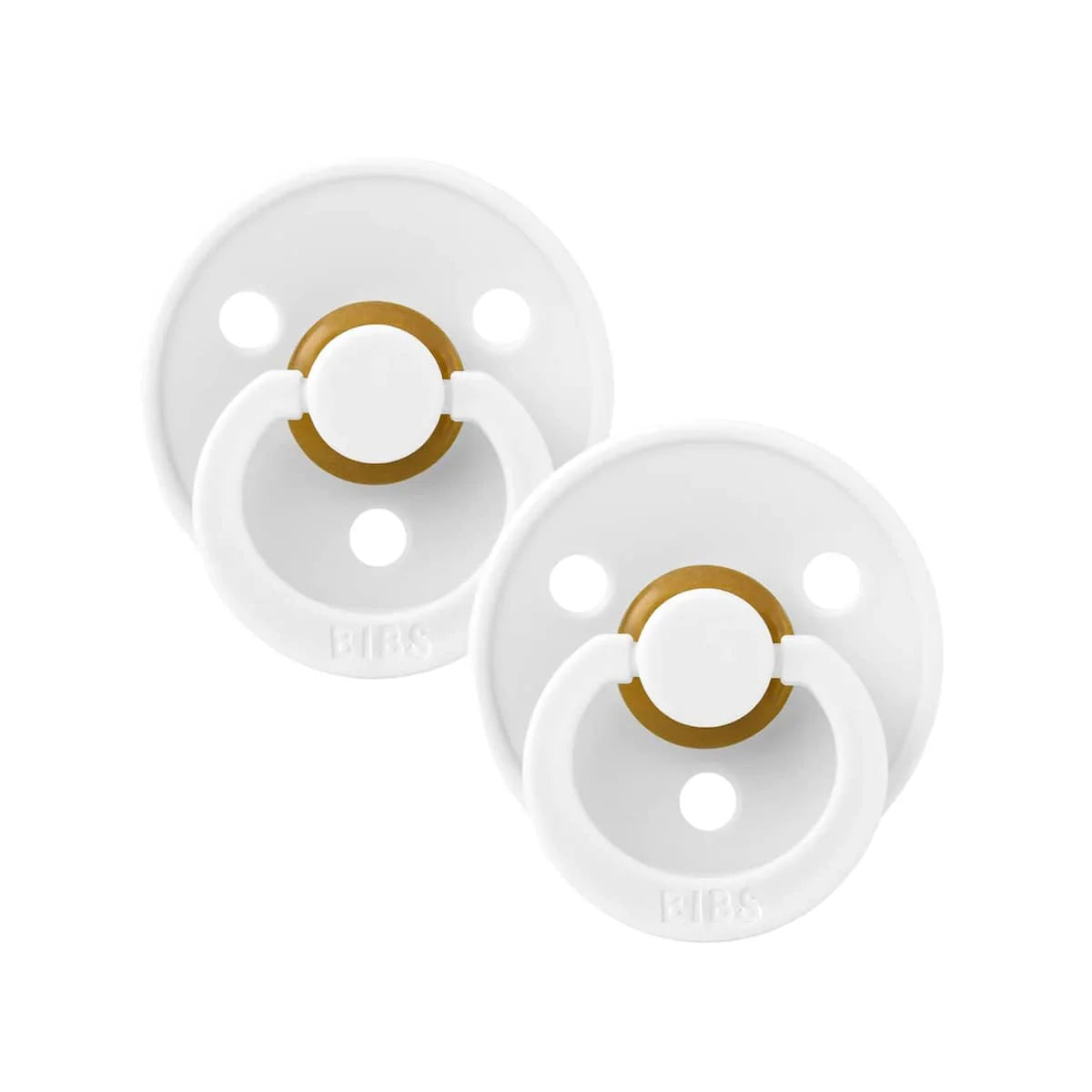 Bibs Dummies Colour Size 2 Round / 6 to 18mths / 2 Pack