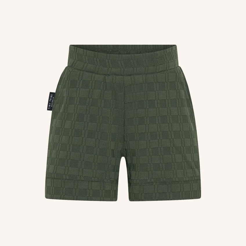 Tiny Tribe Textured Short- Olive