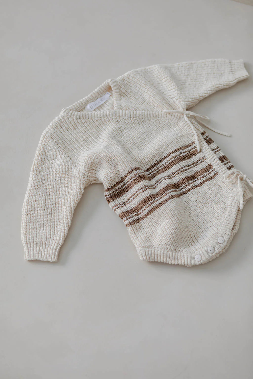 Belle & Sun Kimono Romper - Textured Stripe