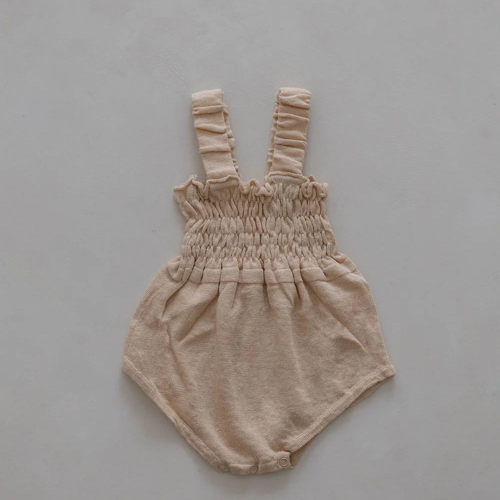 Belle & Sun Linen Romper - Wheat